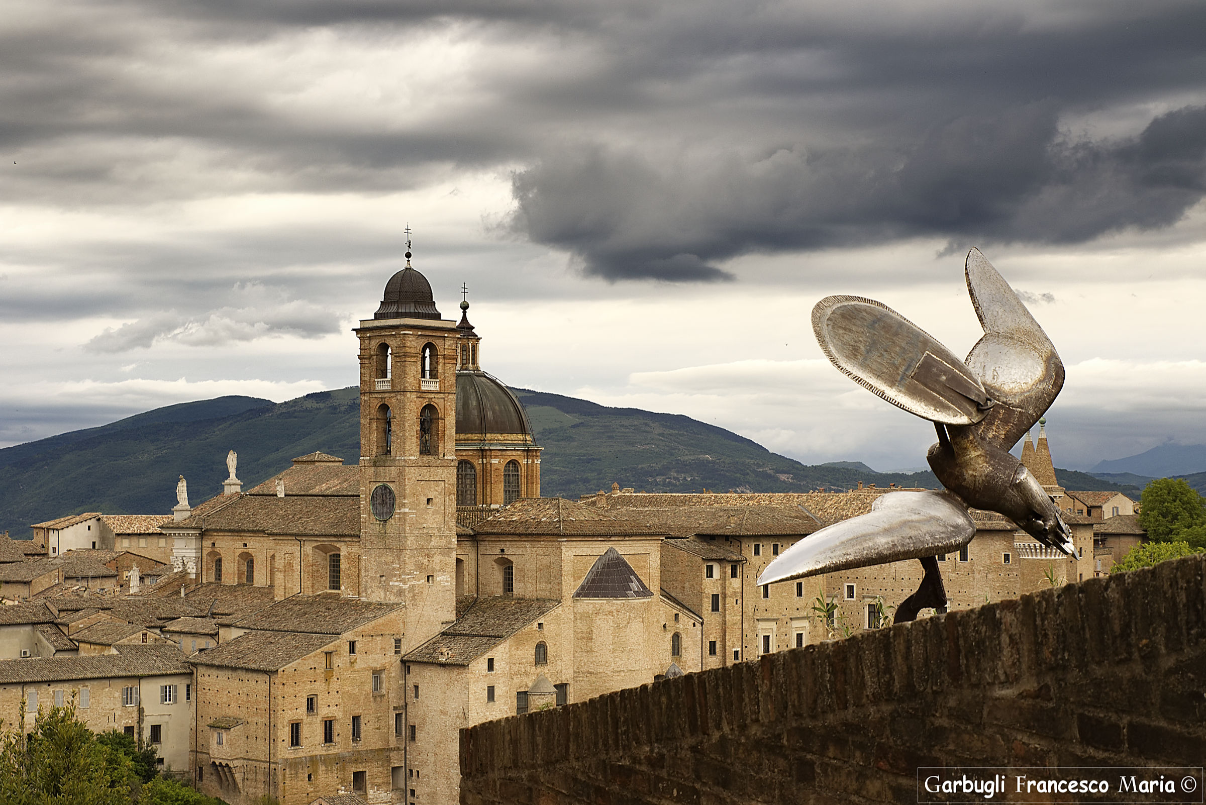 L'acquila ducale sorveglia Urbino (Affinity photo)