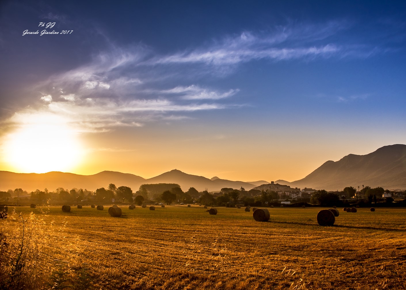 June: Early morning golden light.