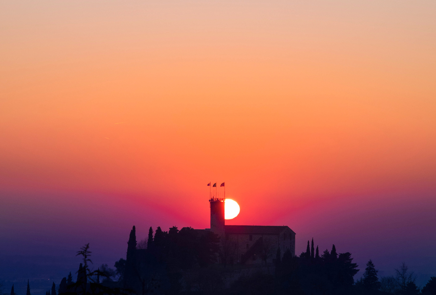 Il castello di Brescia dal sentiero 6