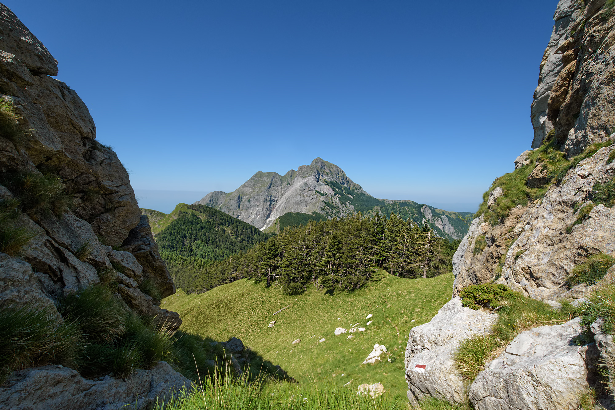 Apuane Alps - Mount Grondilice overlooking Mount Sagro.
