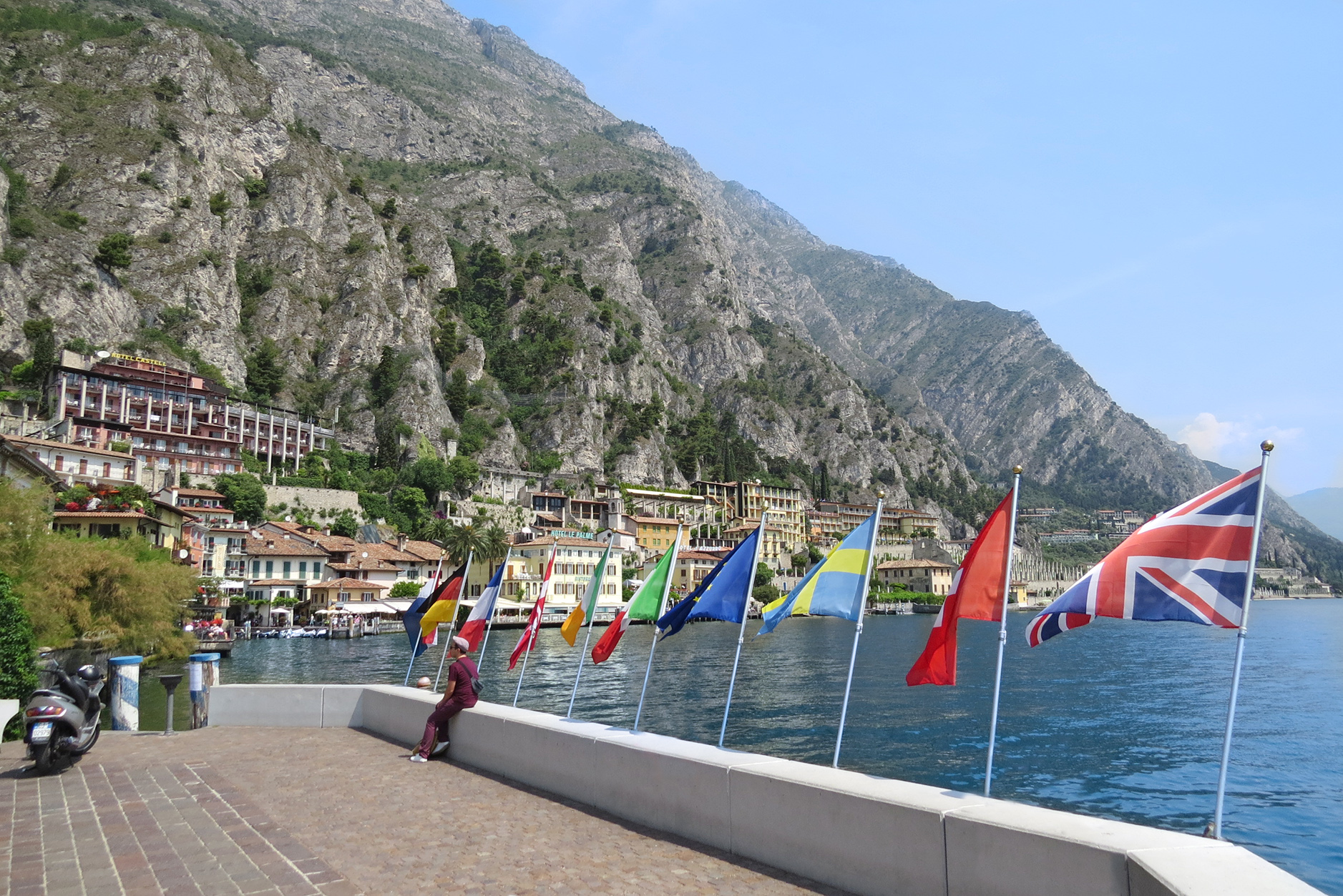 Flags at Limone Sul Garda