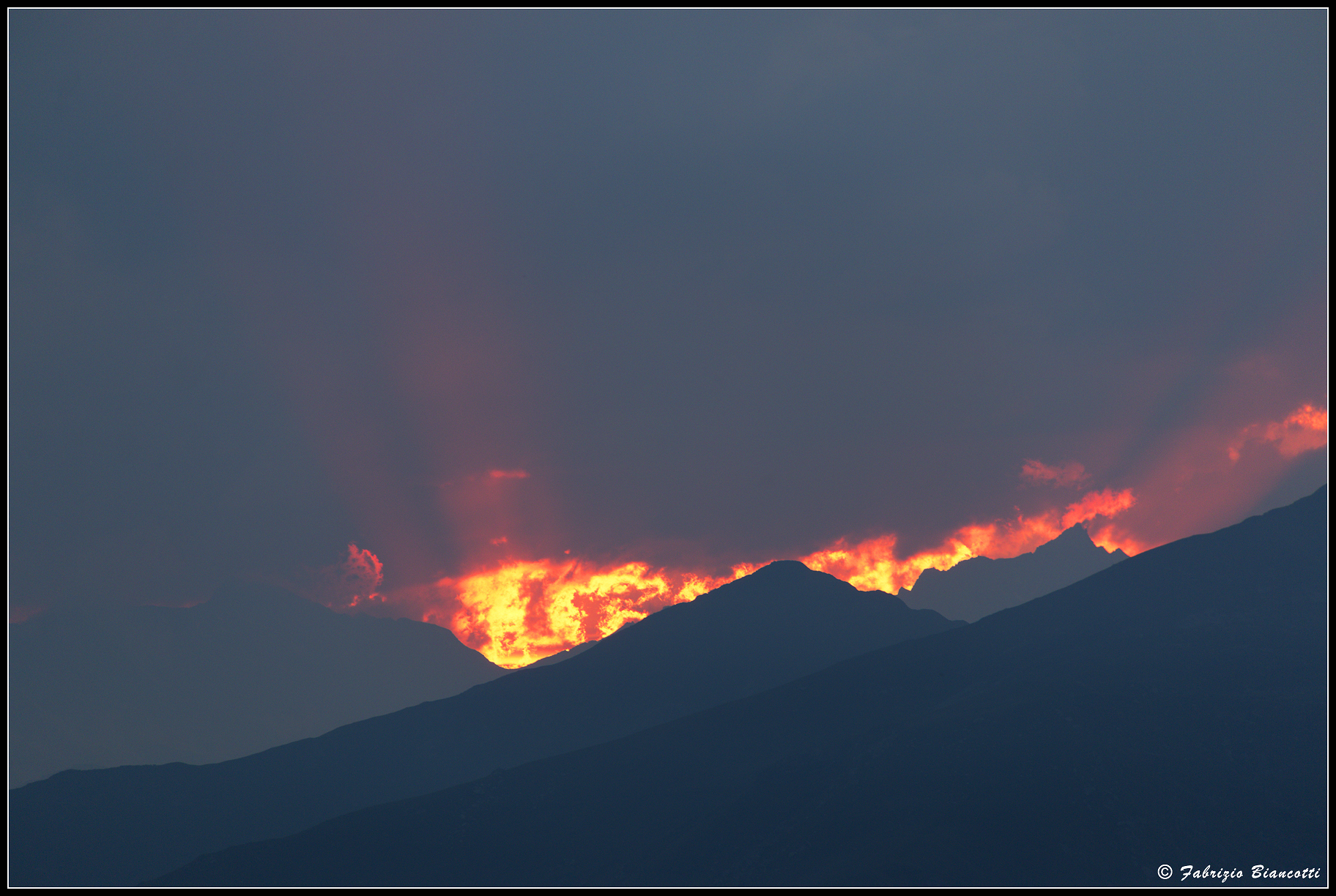 When it says sunset "fiery"