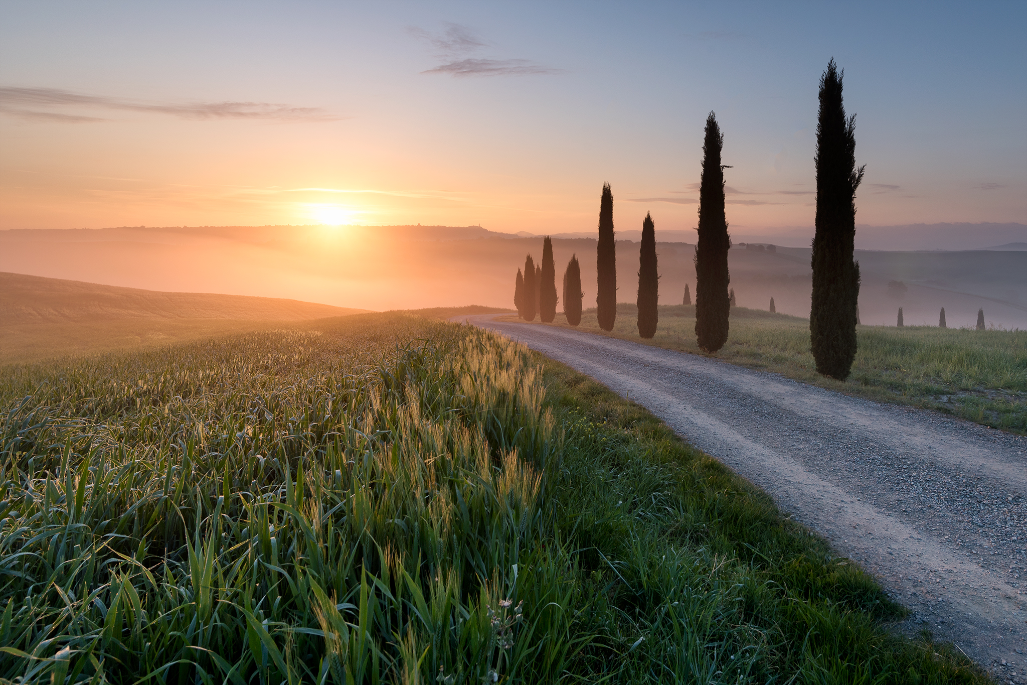 Sunrise in Val d'Orcia