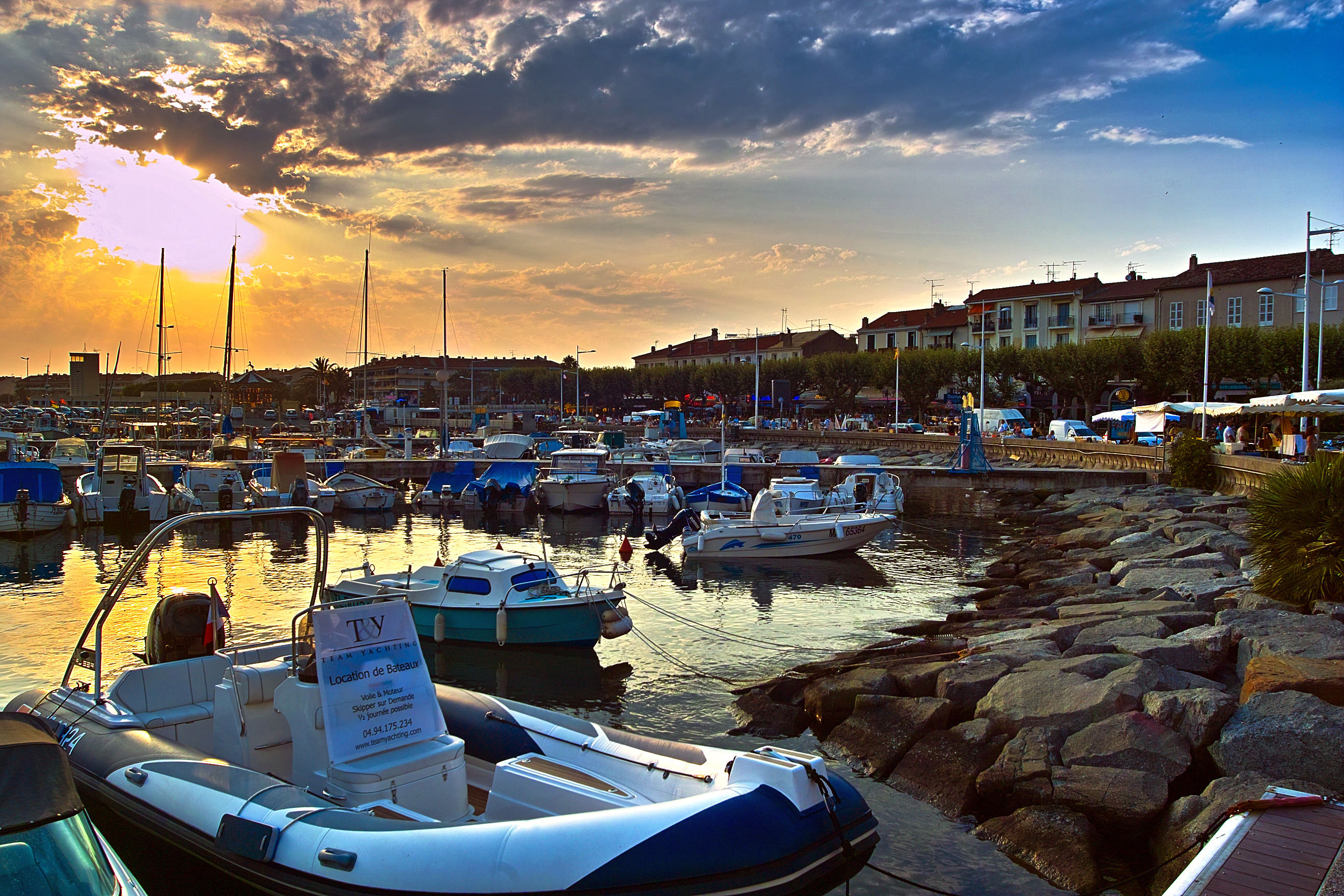 Sunset at the harbor
