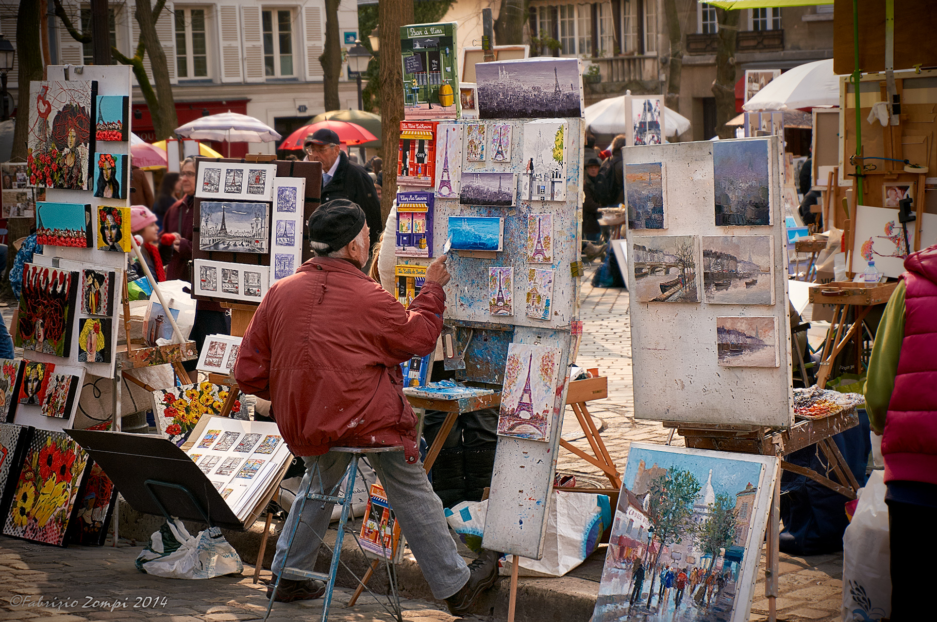The artists square in Paris.