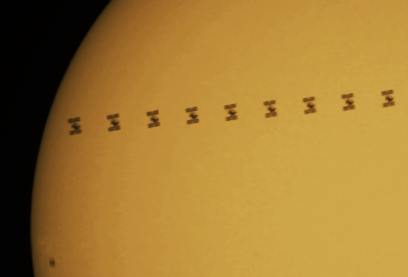 ISS transit on the Sun