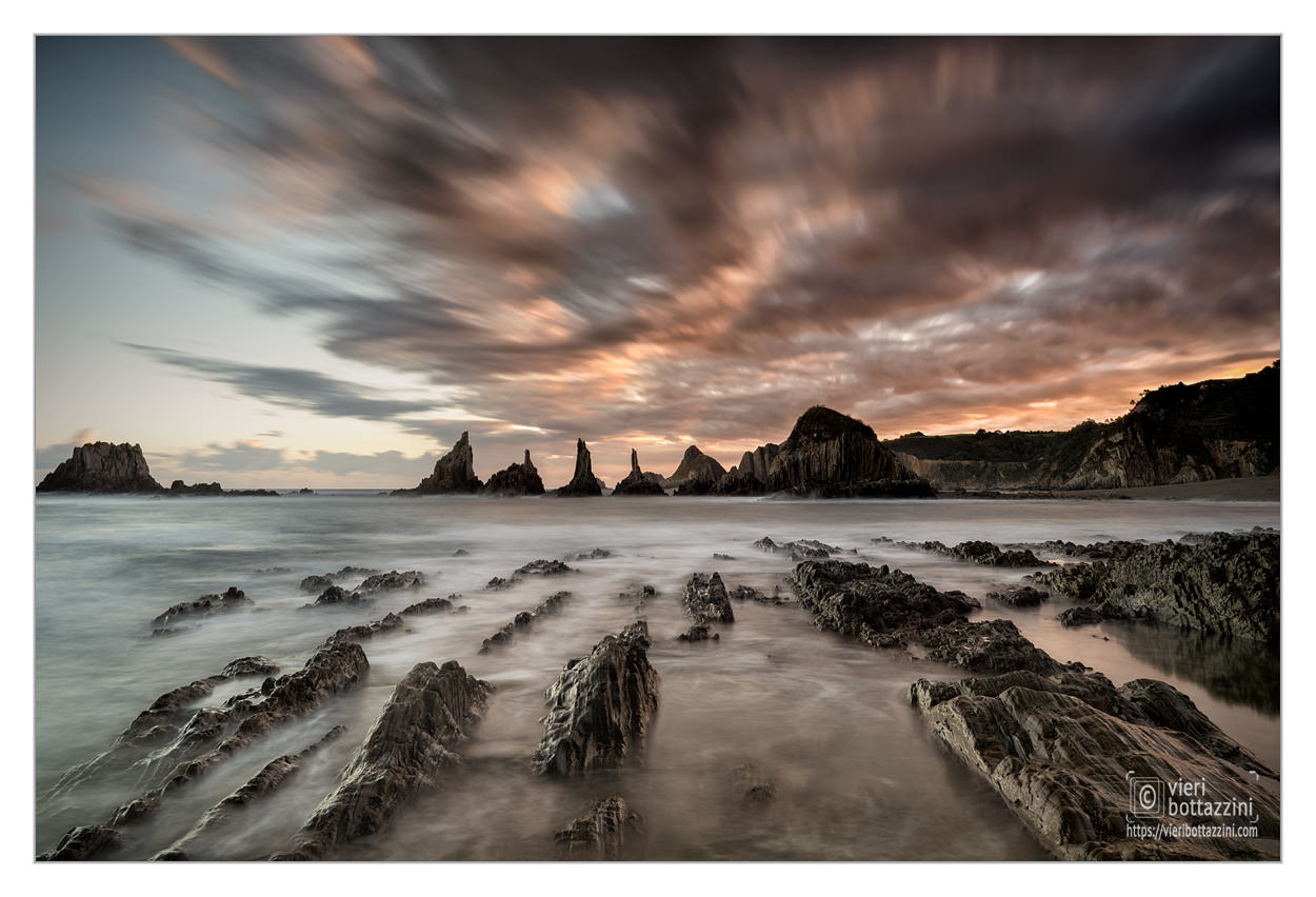 Sunrise at Playa de Gueirua, II