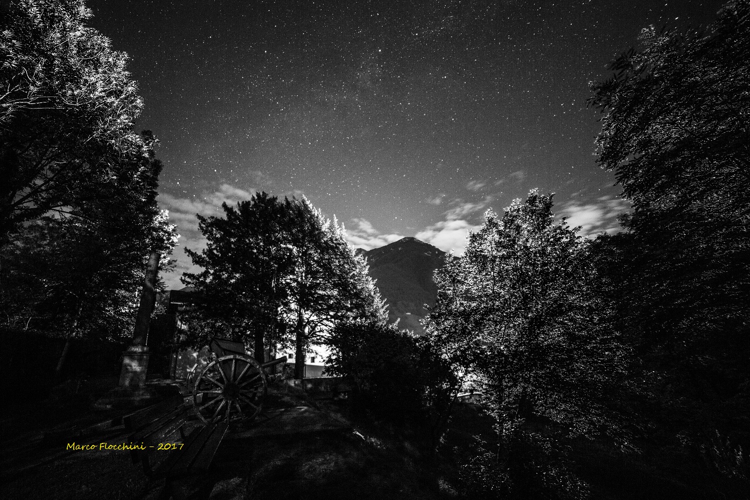 Bezzecca Shrine at night