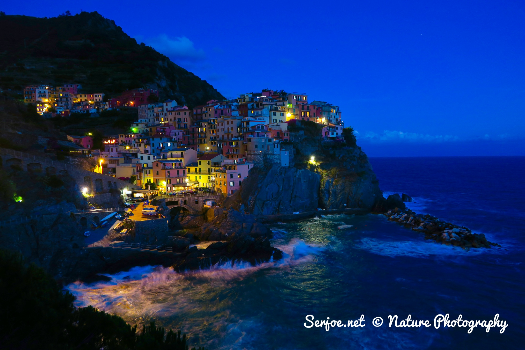 Manarola now blue