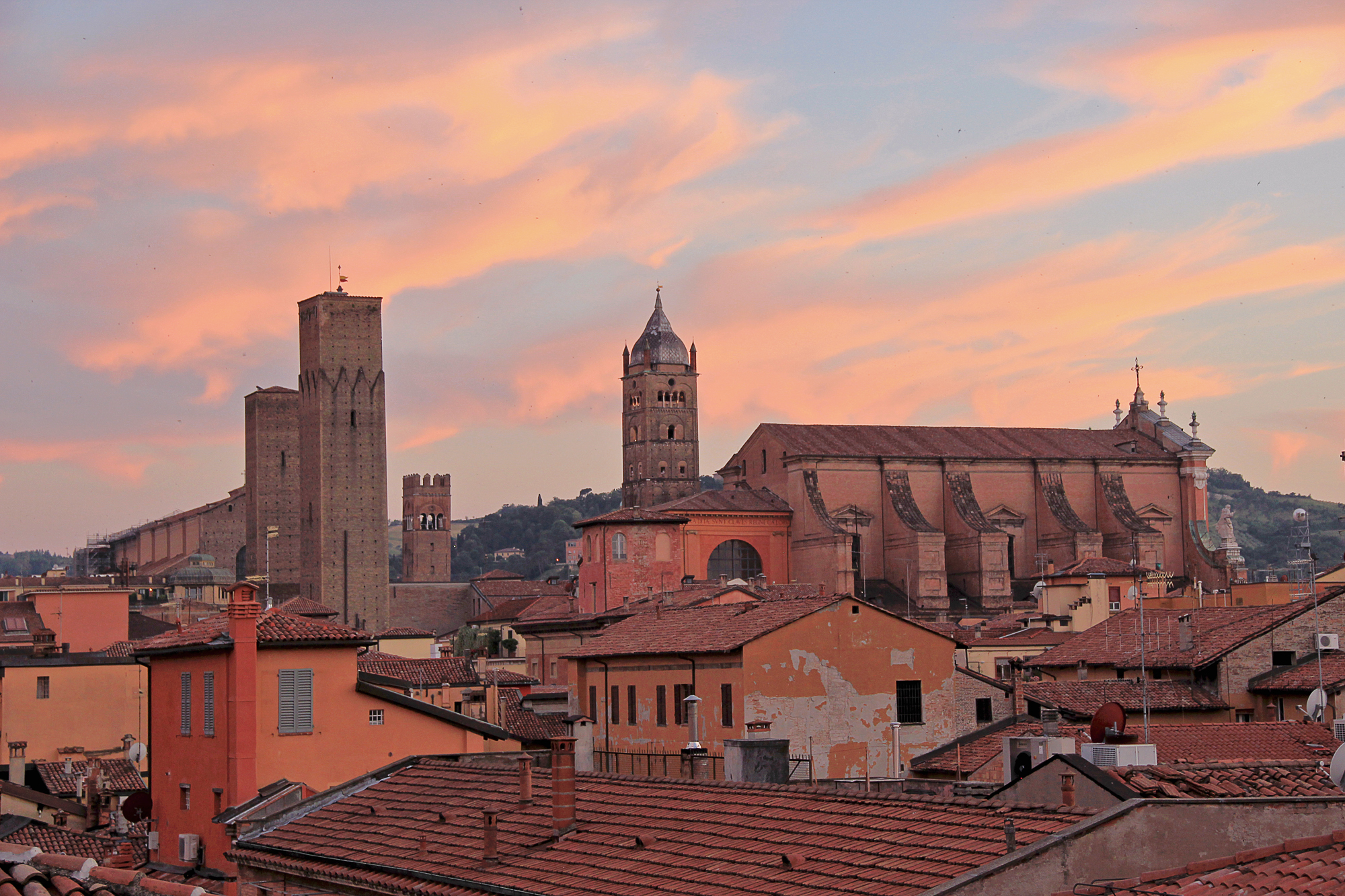 Sunset over Bologna