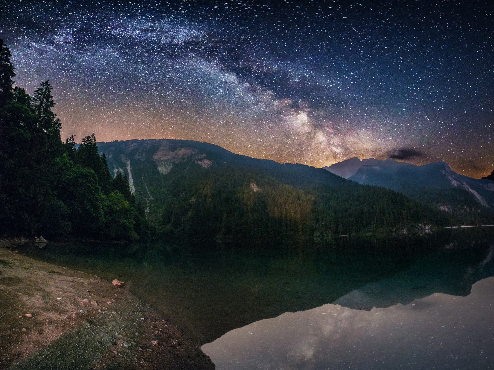 Milky Way at Lake Tovel