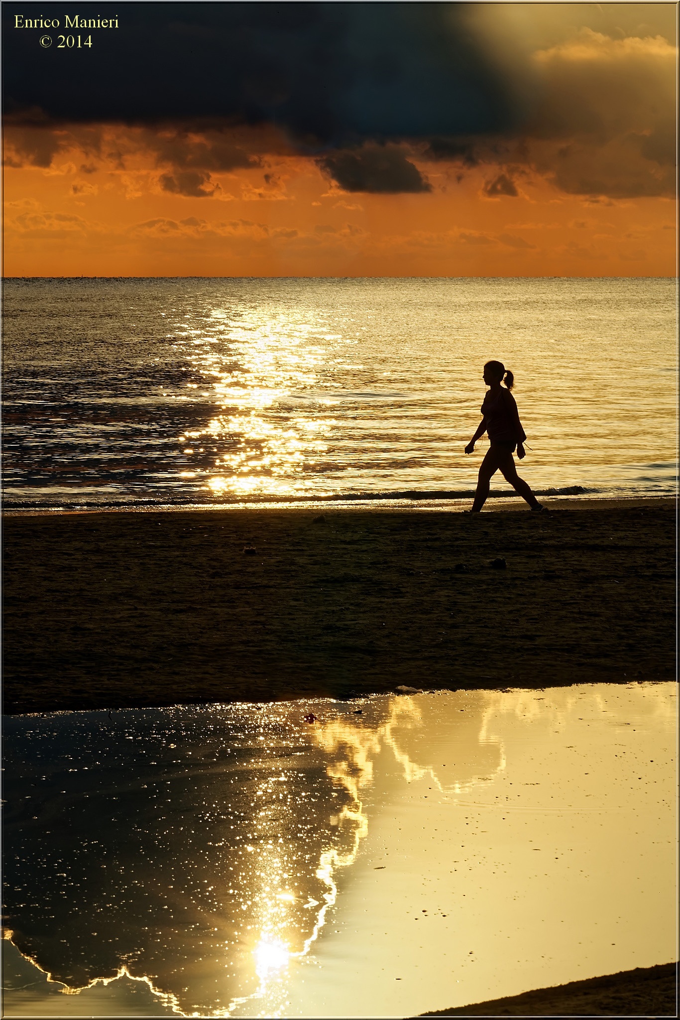 Walking in a golden sea