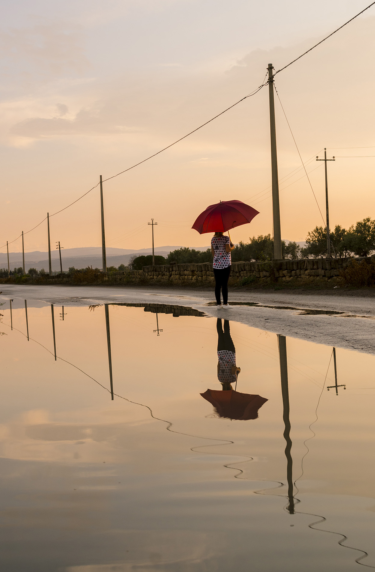 Sunset with reflection