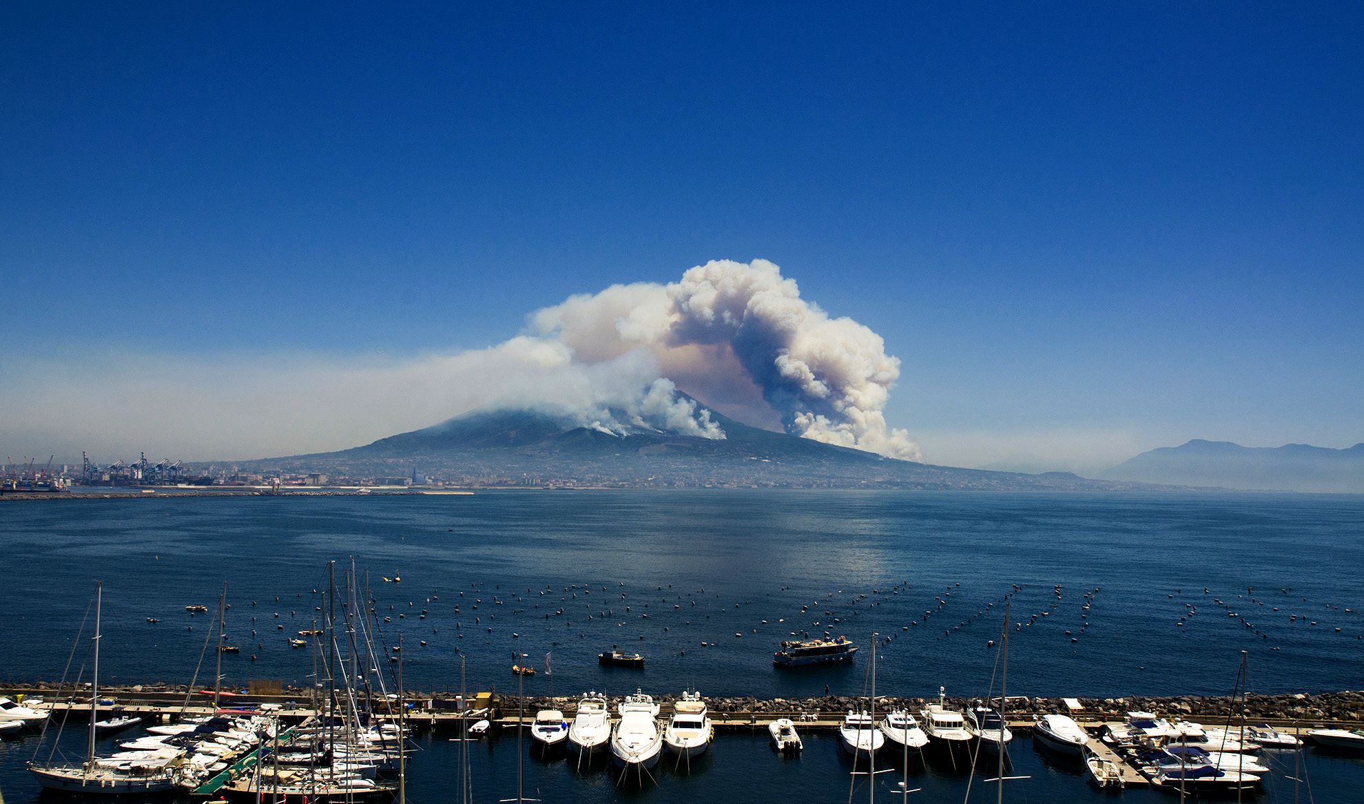 Fire on Mount Vesuvius