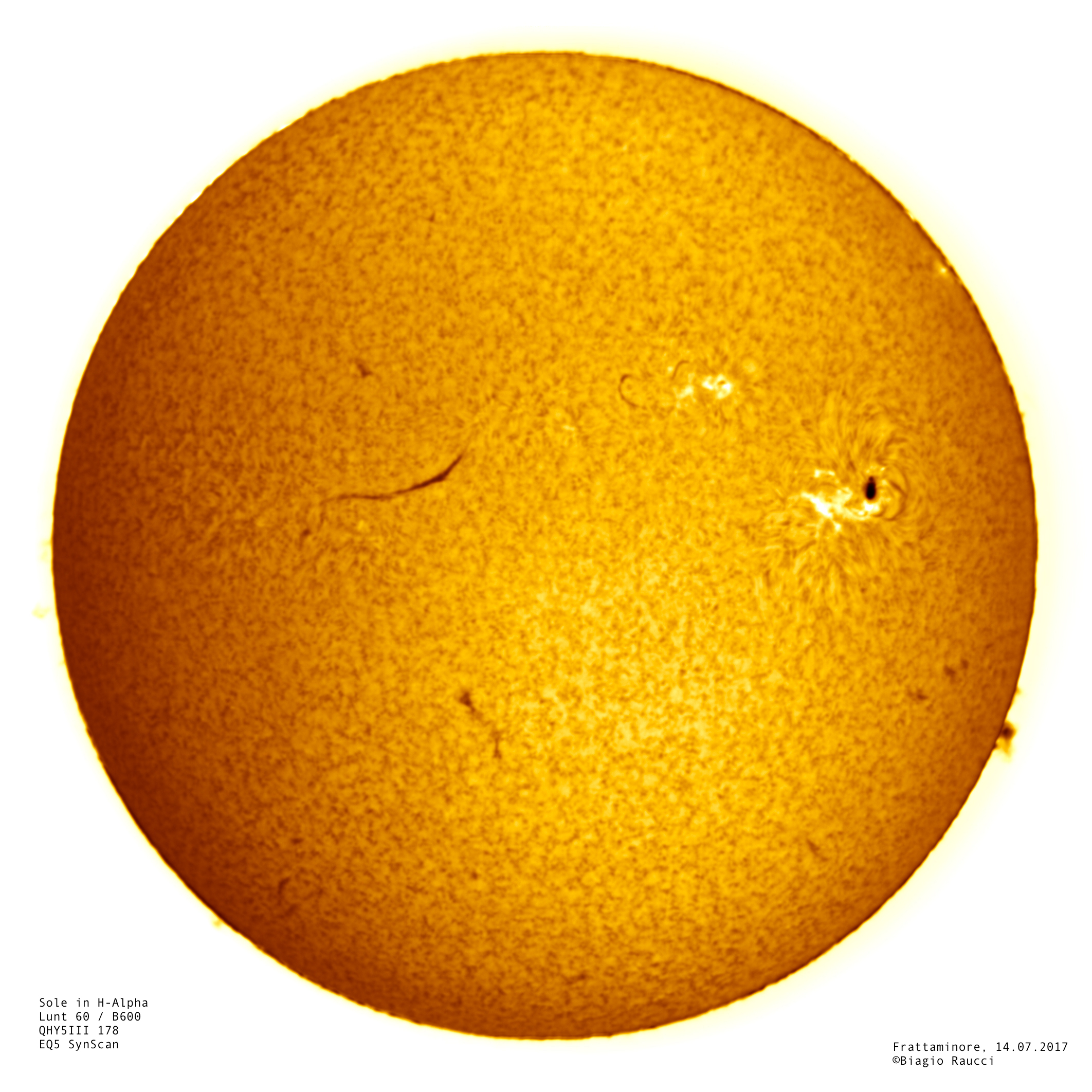 Solar image from July 14, 2017.