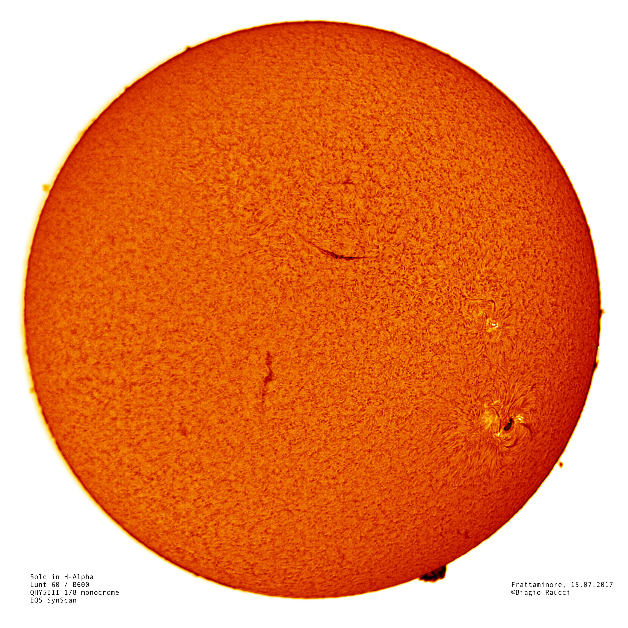 Solar image from July 15, 2017.