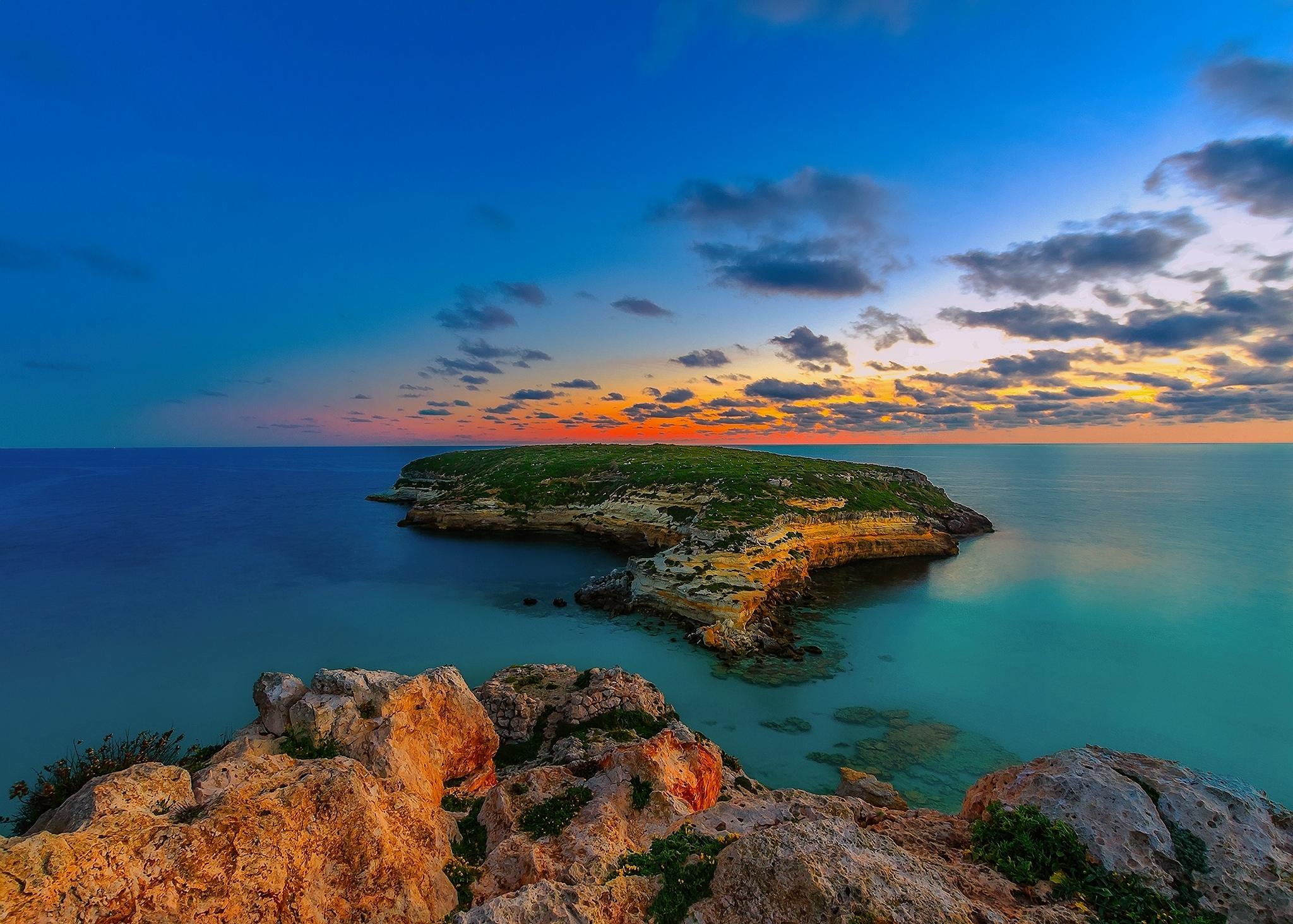 Island of rabbits. Lampedusa