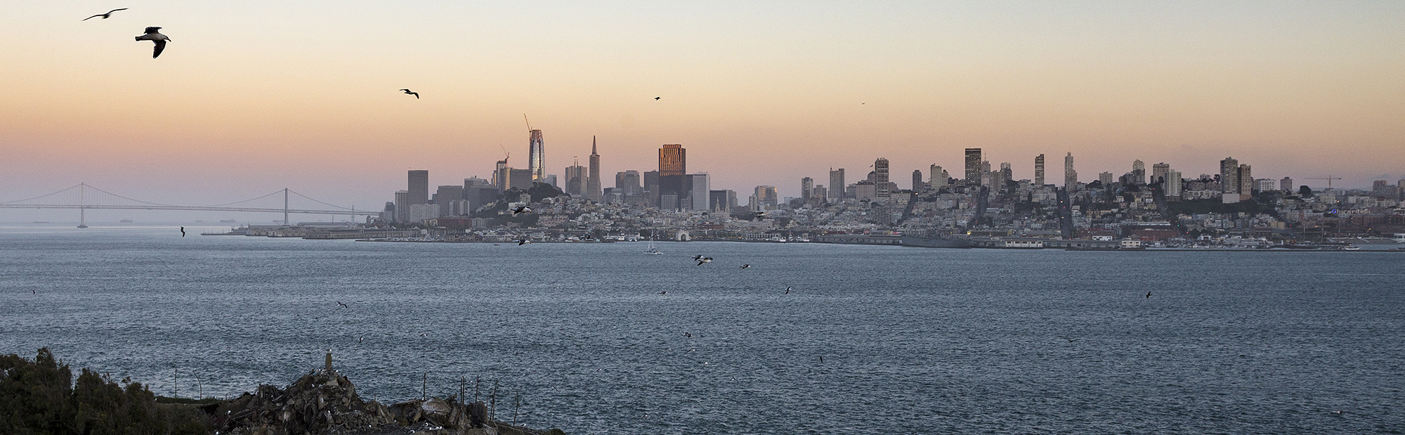 san francisco sunset panorama