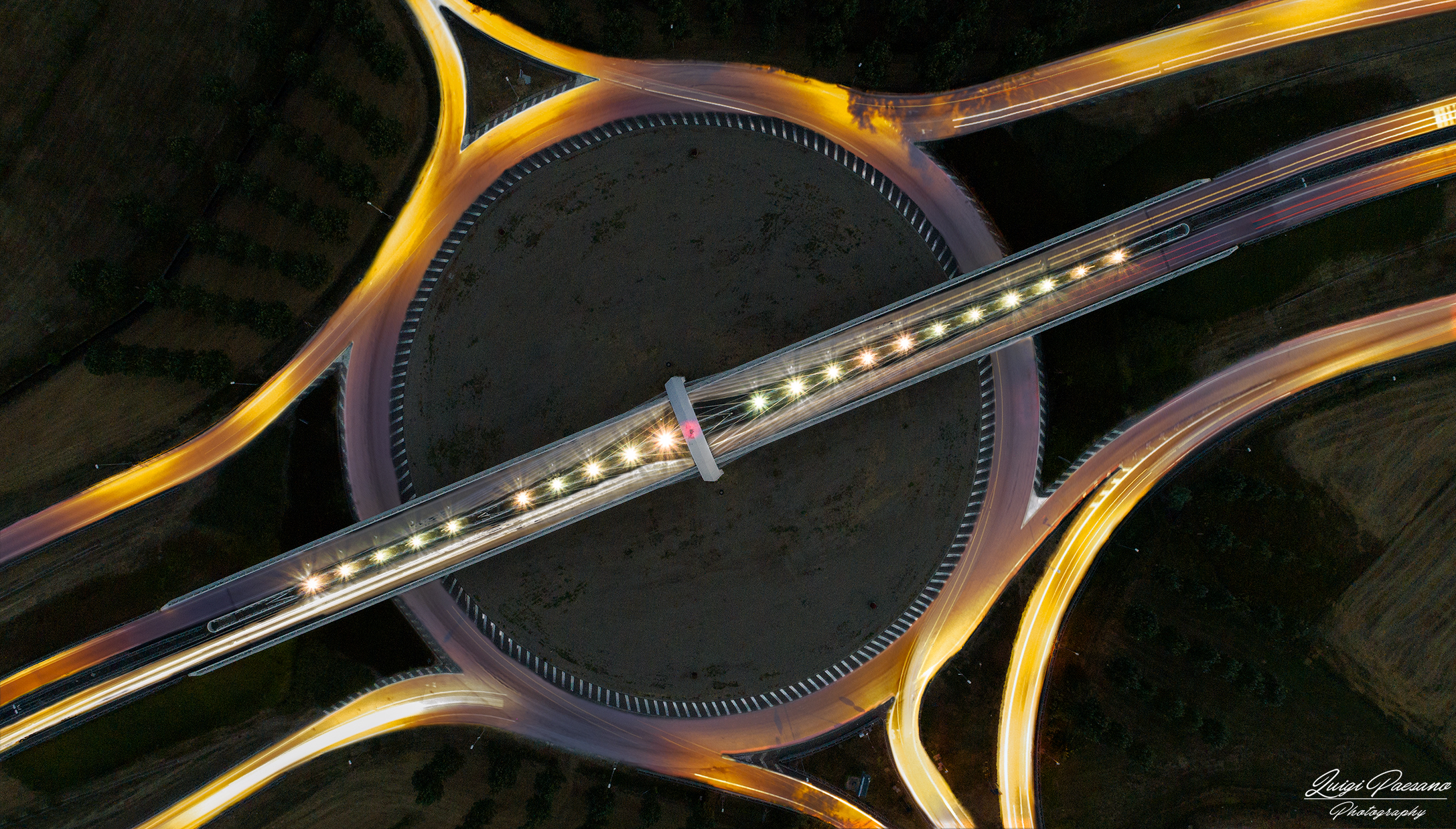 Rounded Fire at the Calatrava Bridge