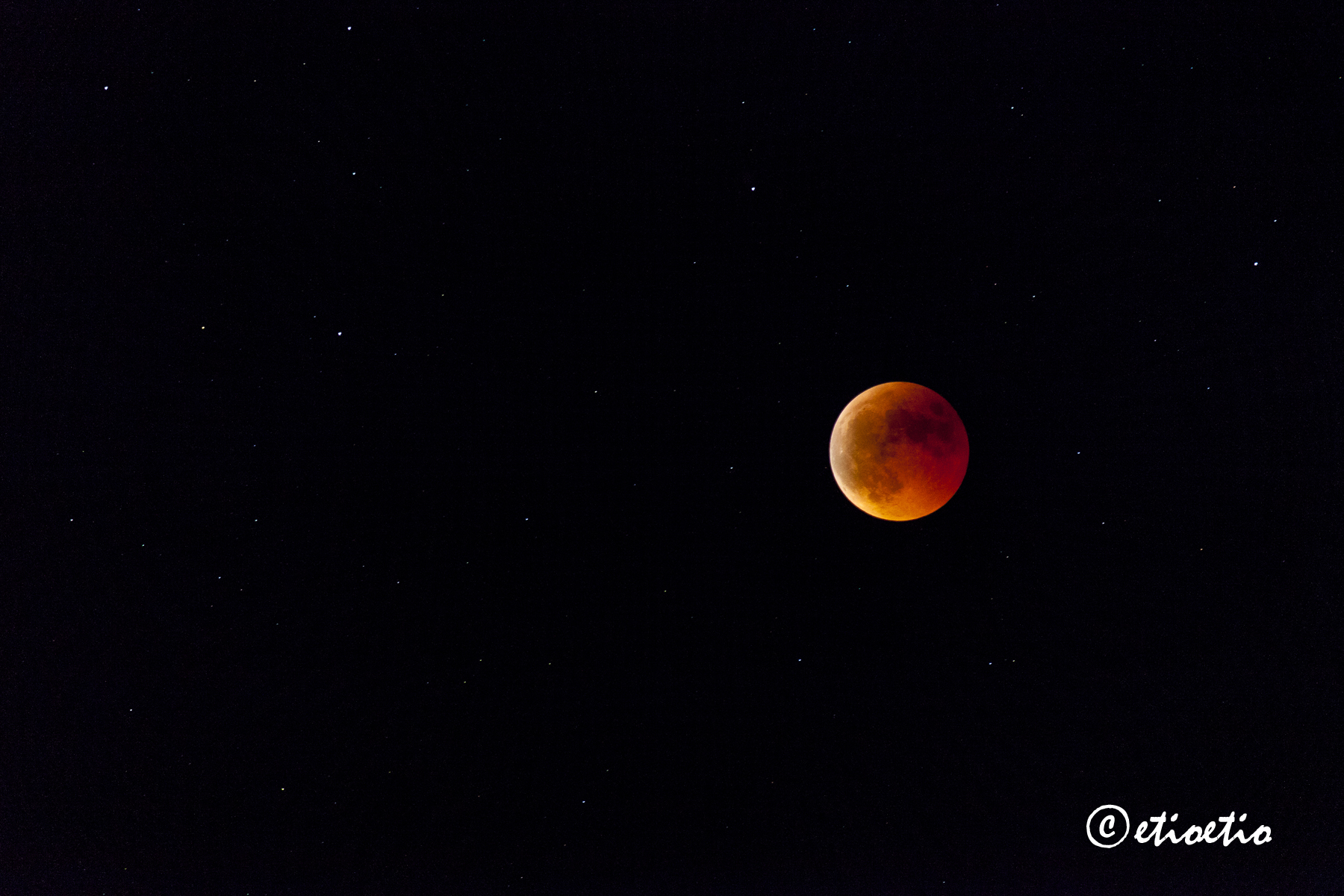 the moon and the stars .. (Total eclipse on 15/06/2011)