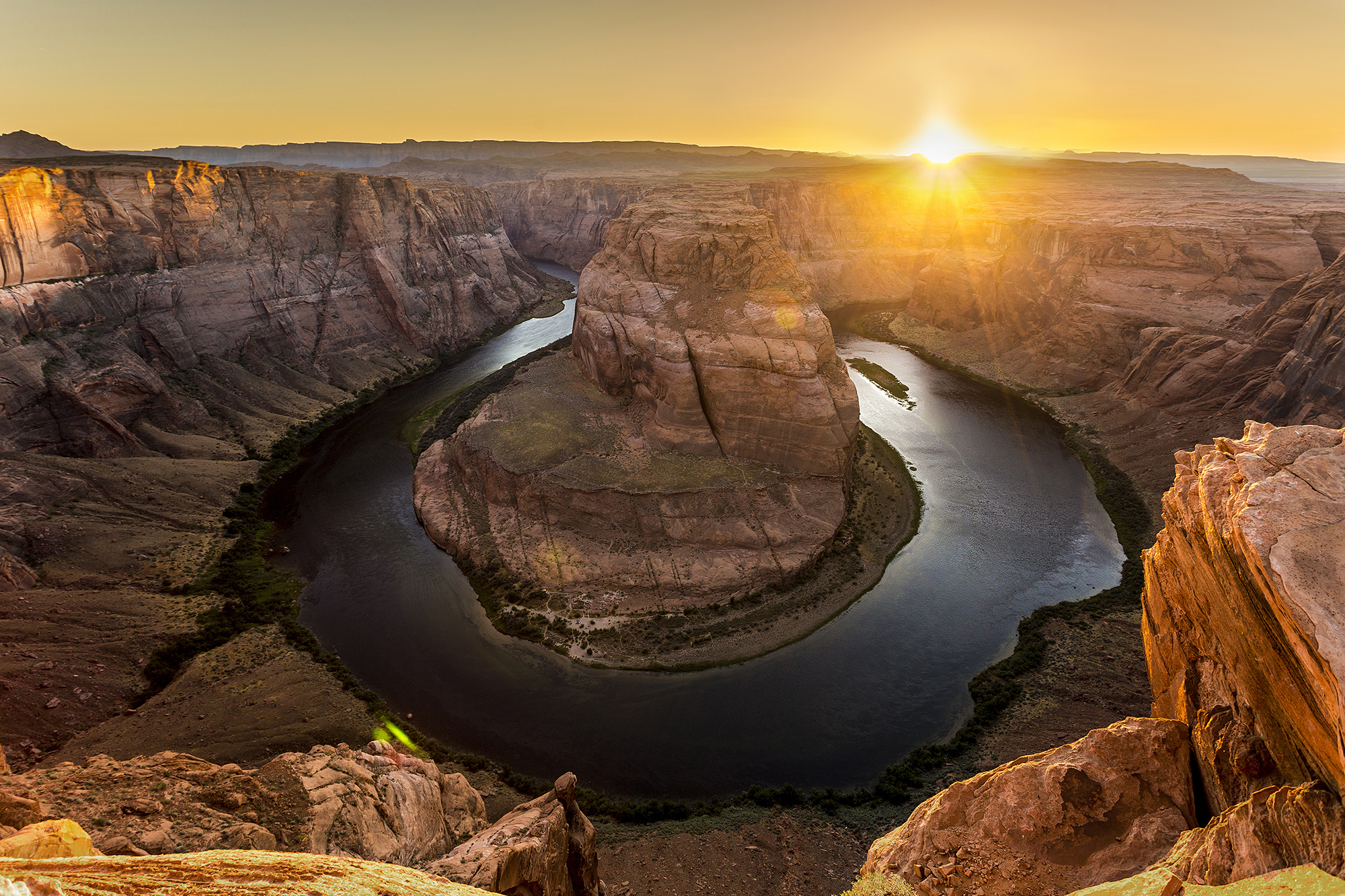 Horseshoe bend sunset