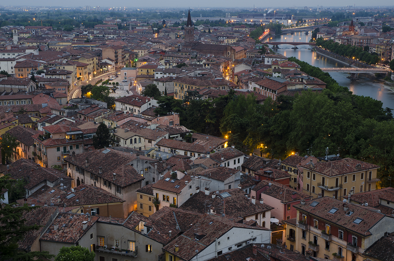Above the roofs of Verona