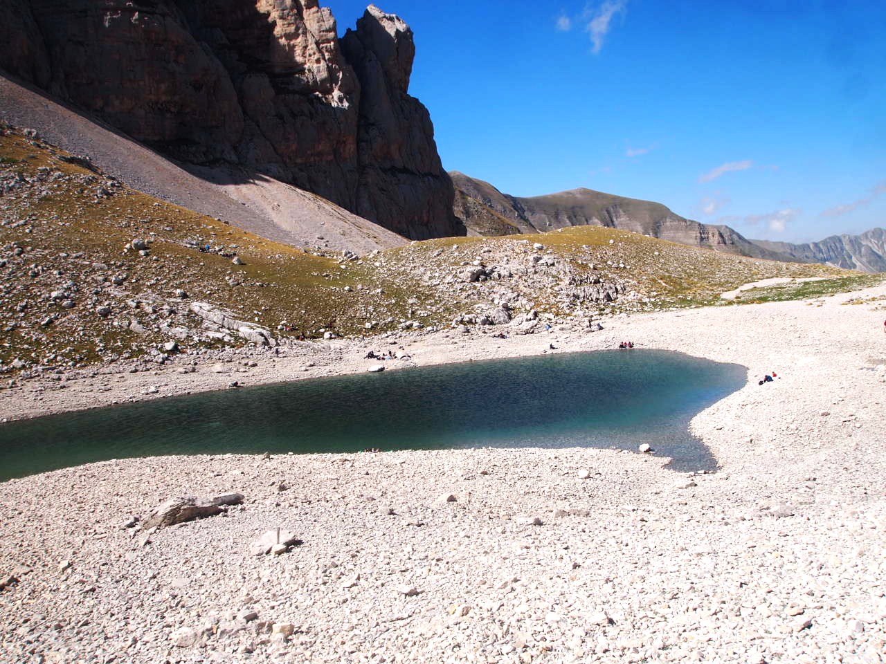 lago di pilato   sotto l' ombra del pizzo del diavolo