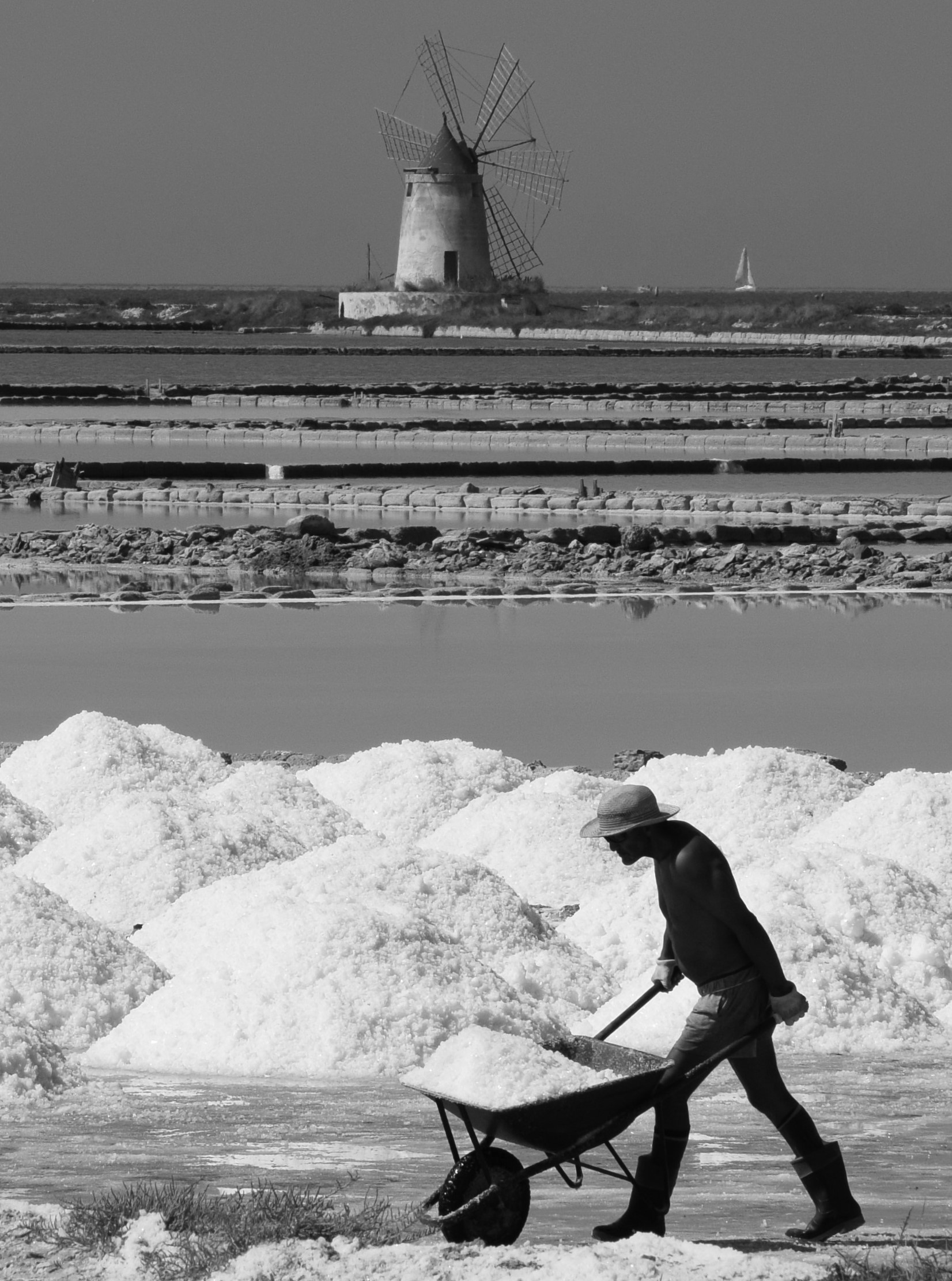 Salinaries at Stagnone di Marsala
