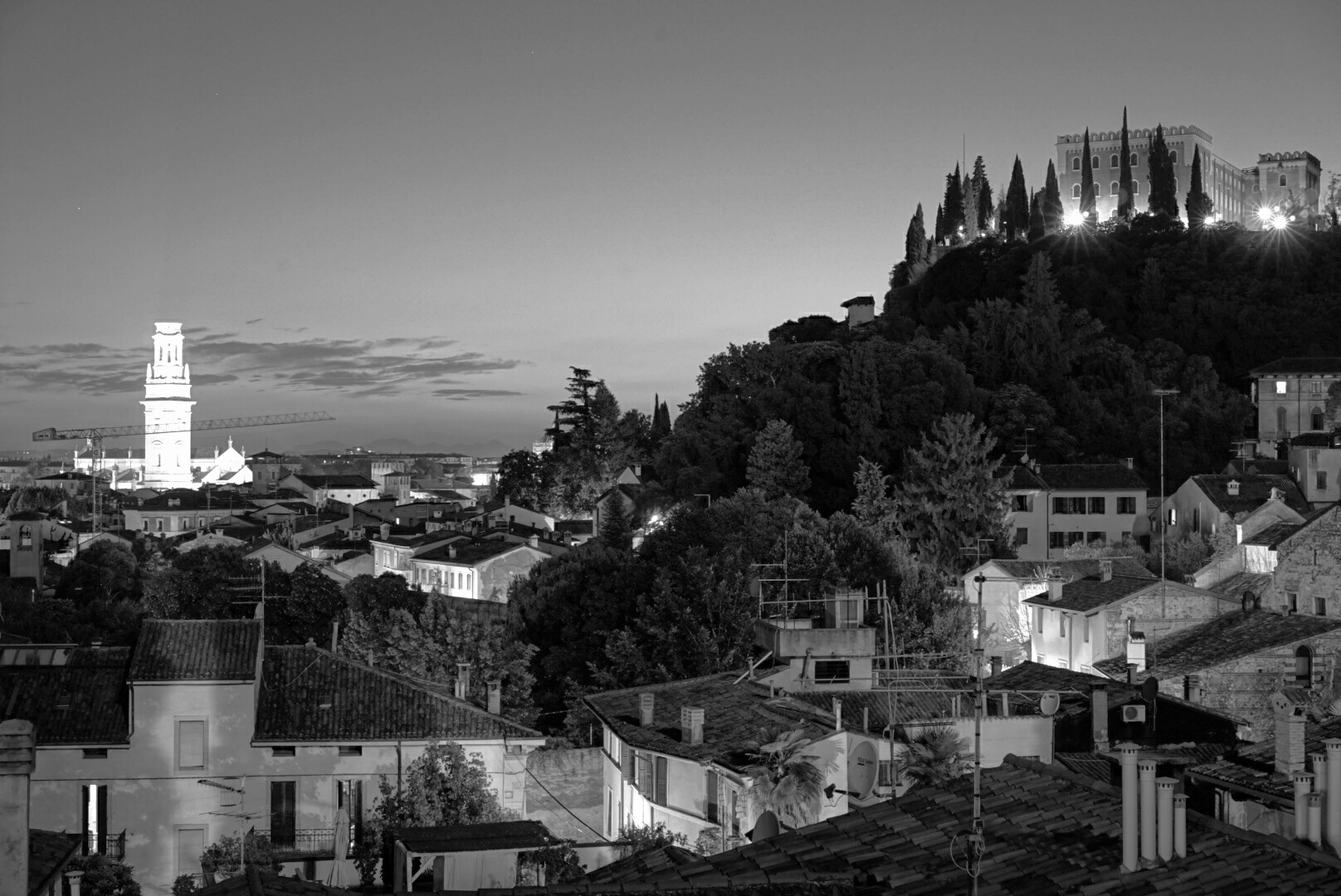 Castello in bianco e nero