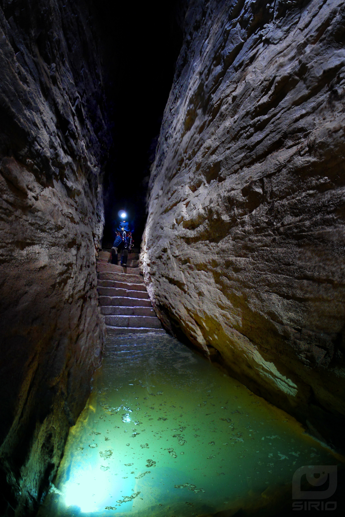 Grotto with nuragic stairs.