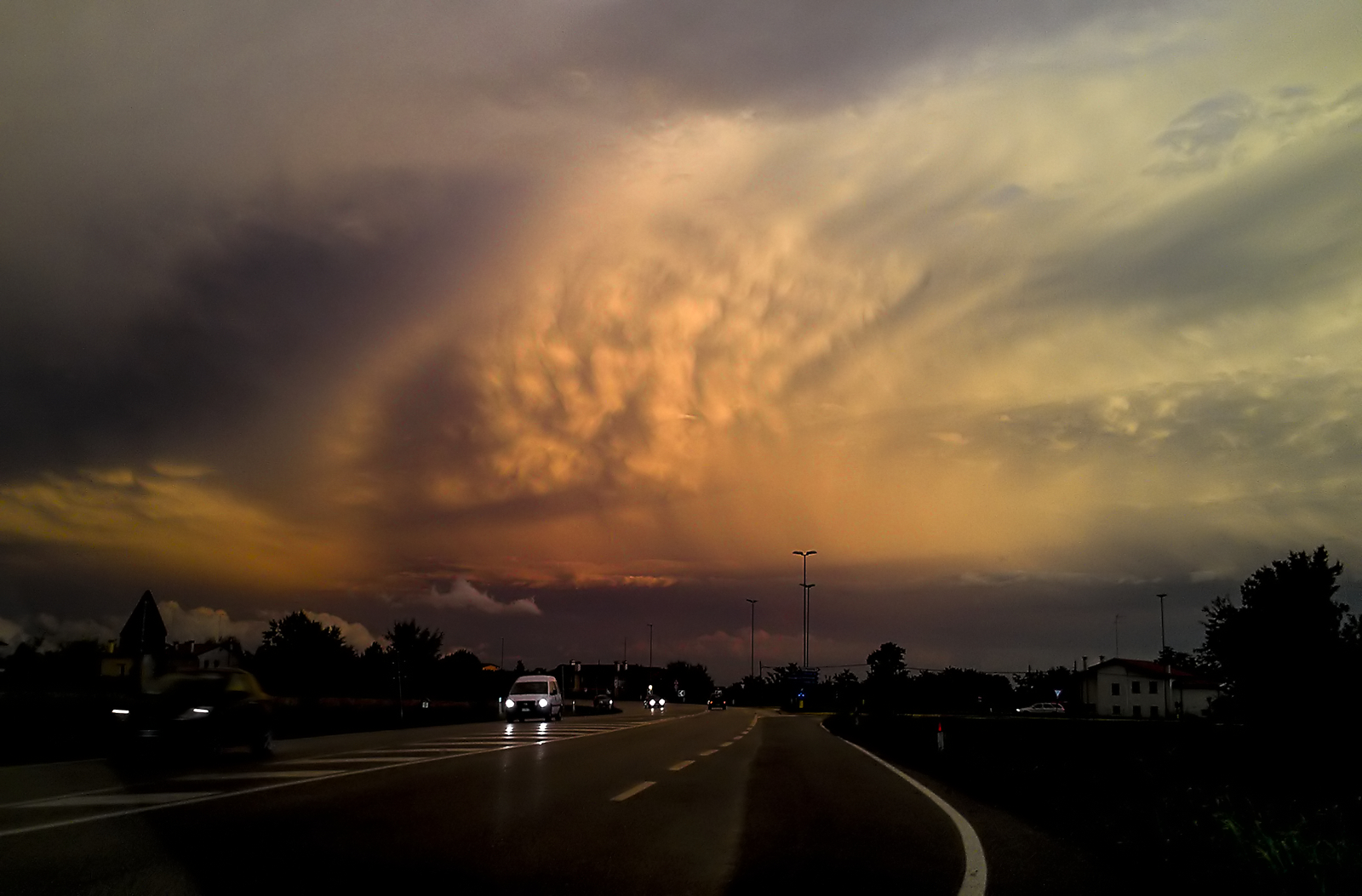 Storm while returning home