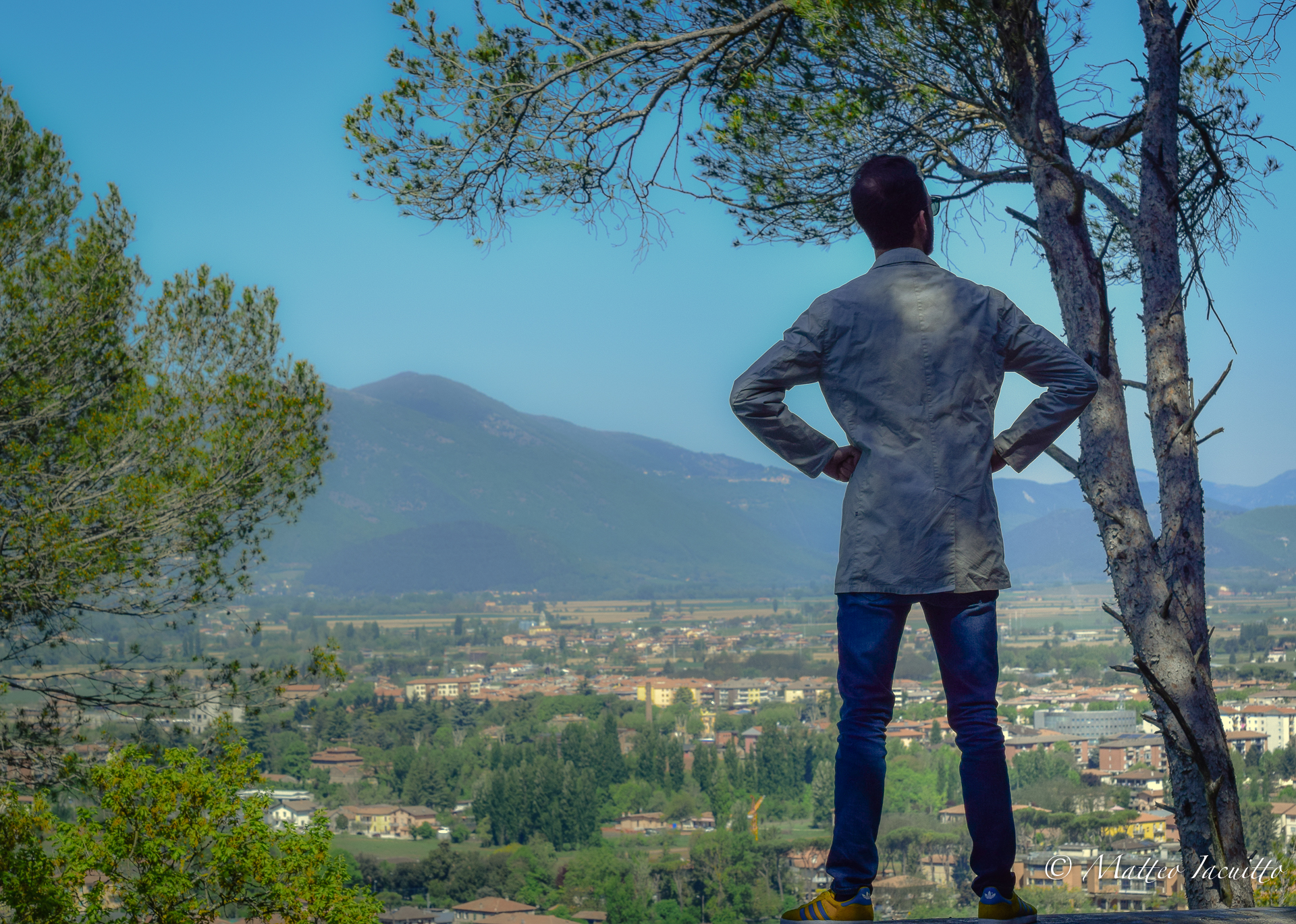 Modern superheroes watch over the city