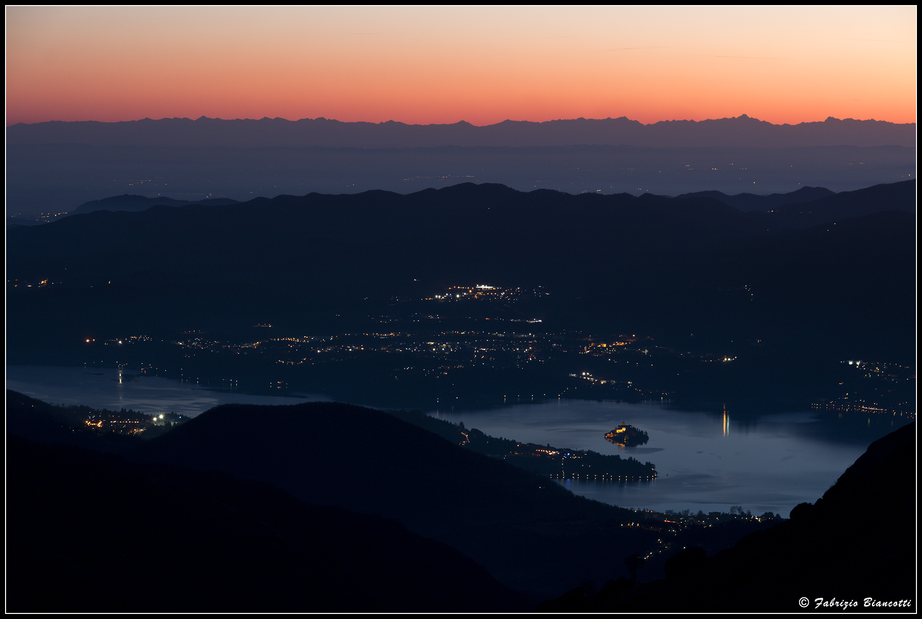 Orta Lake at sunset