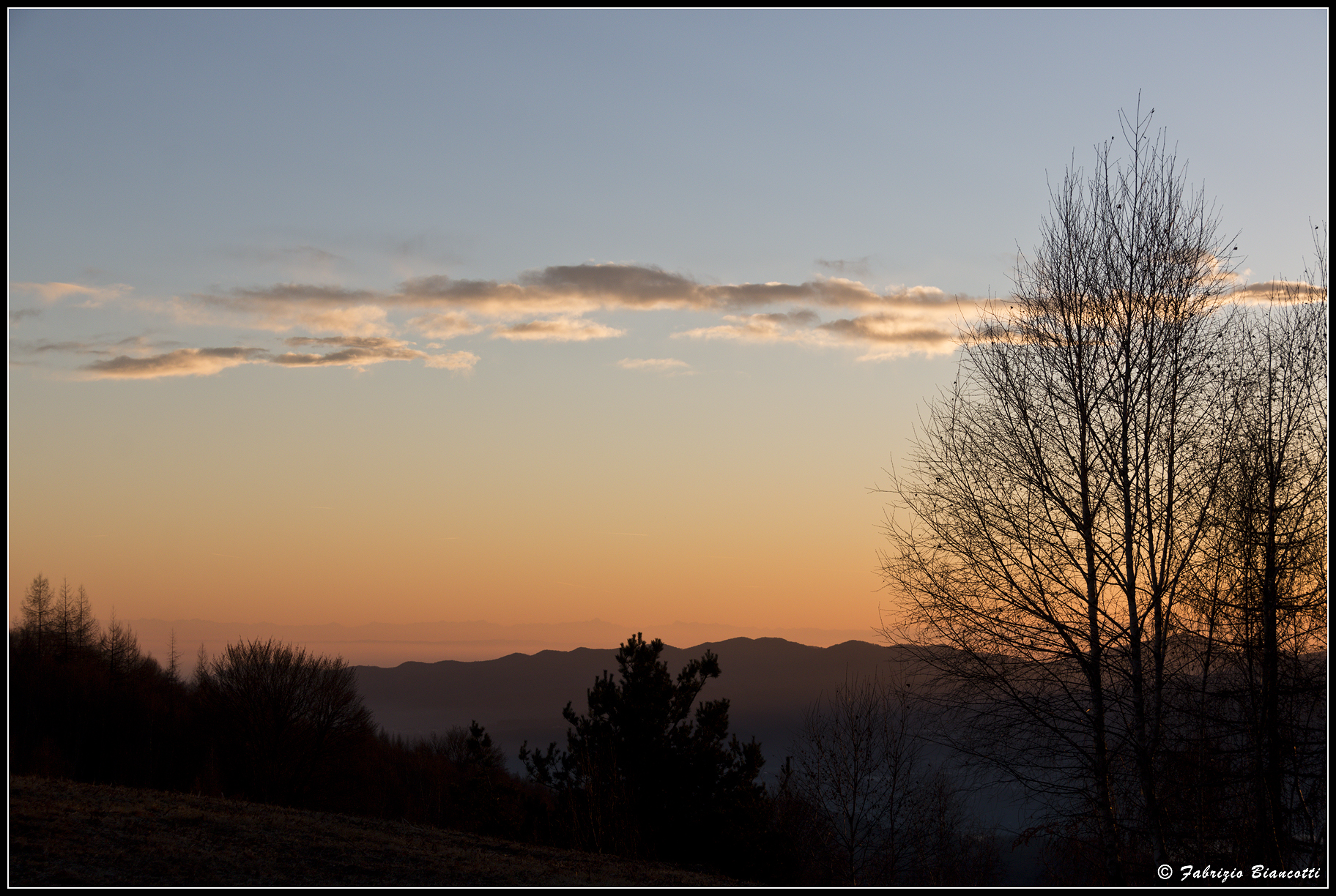 The orange moment of the evening