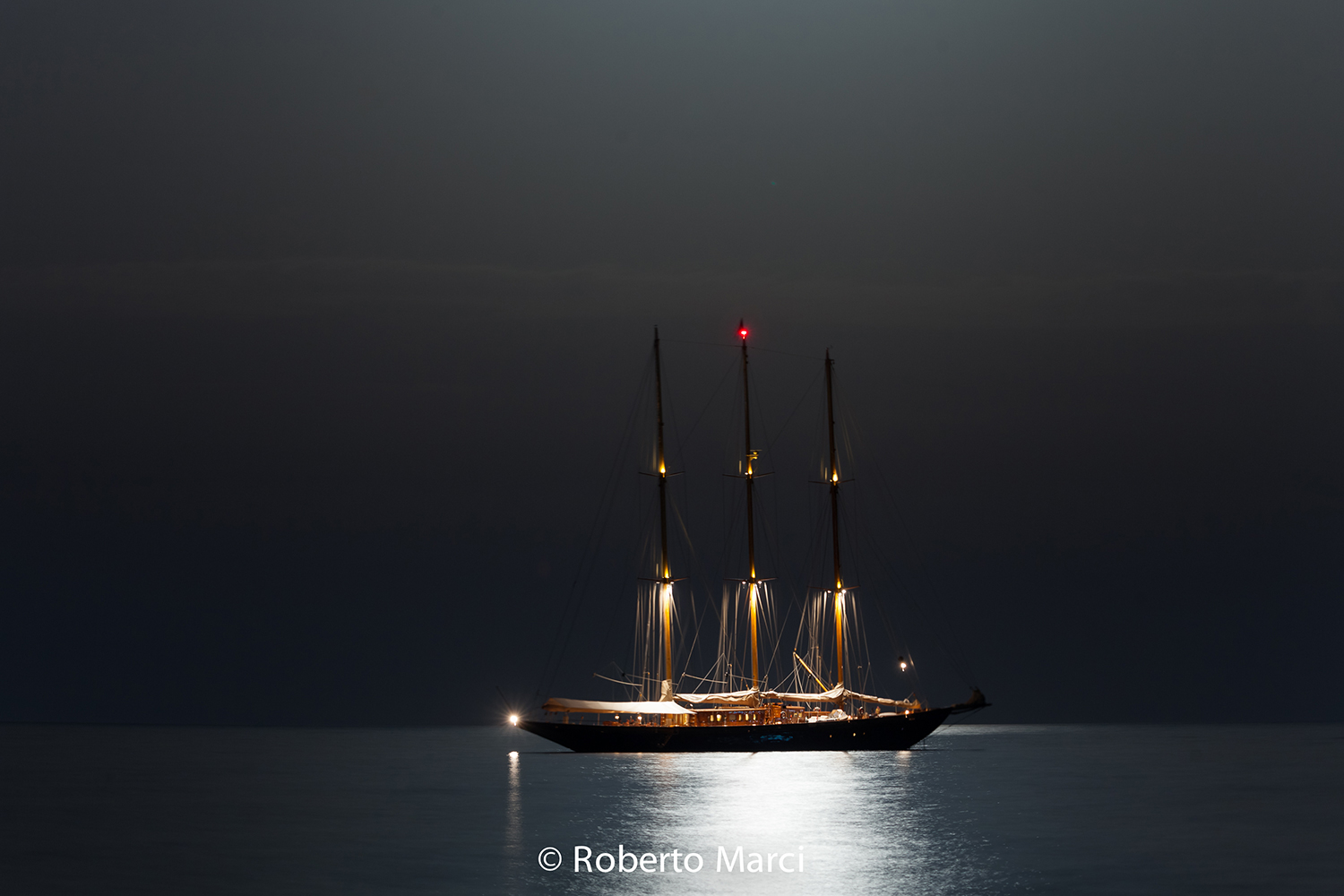 Moonlight Sailboat