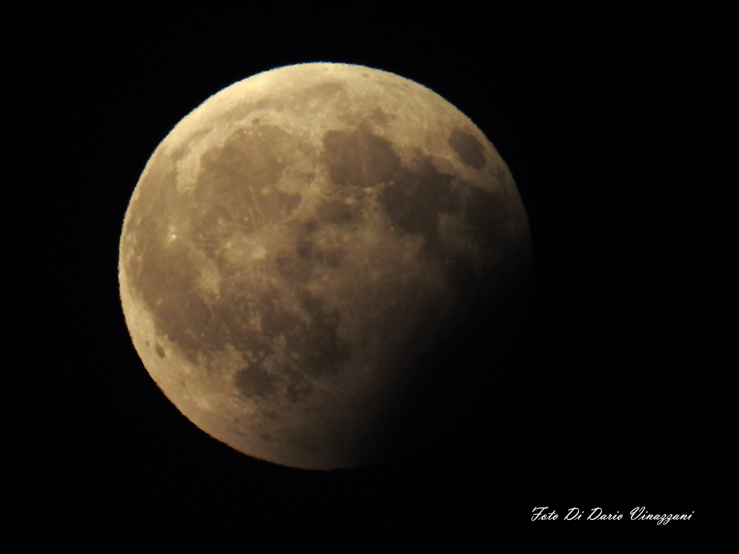 Partial moon eclipse