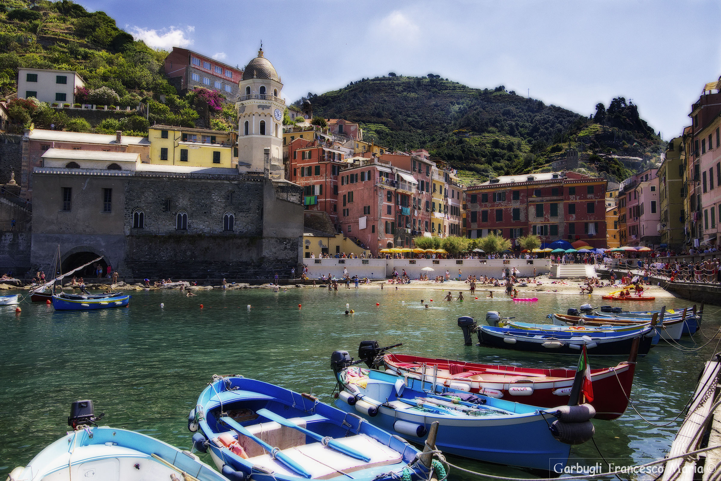 In spiaggia...... a Vernazza