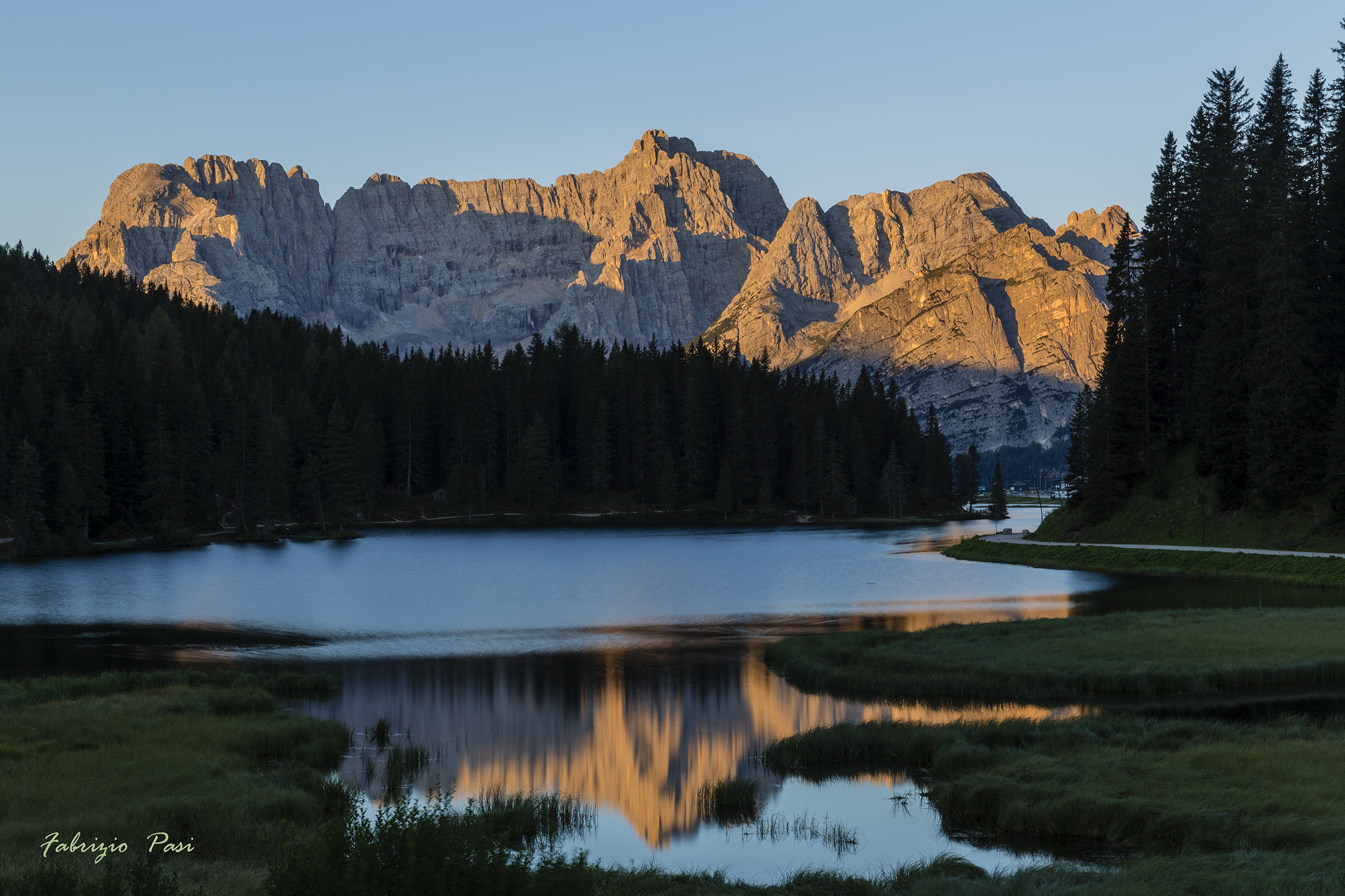 Sorapiss on Misurina at dawn