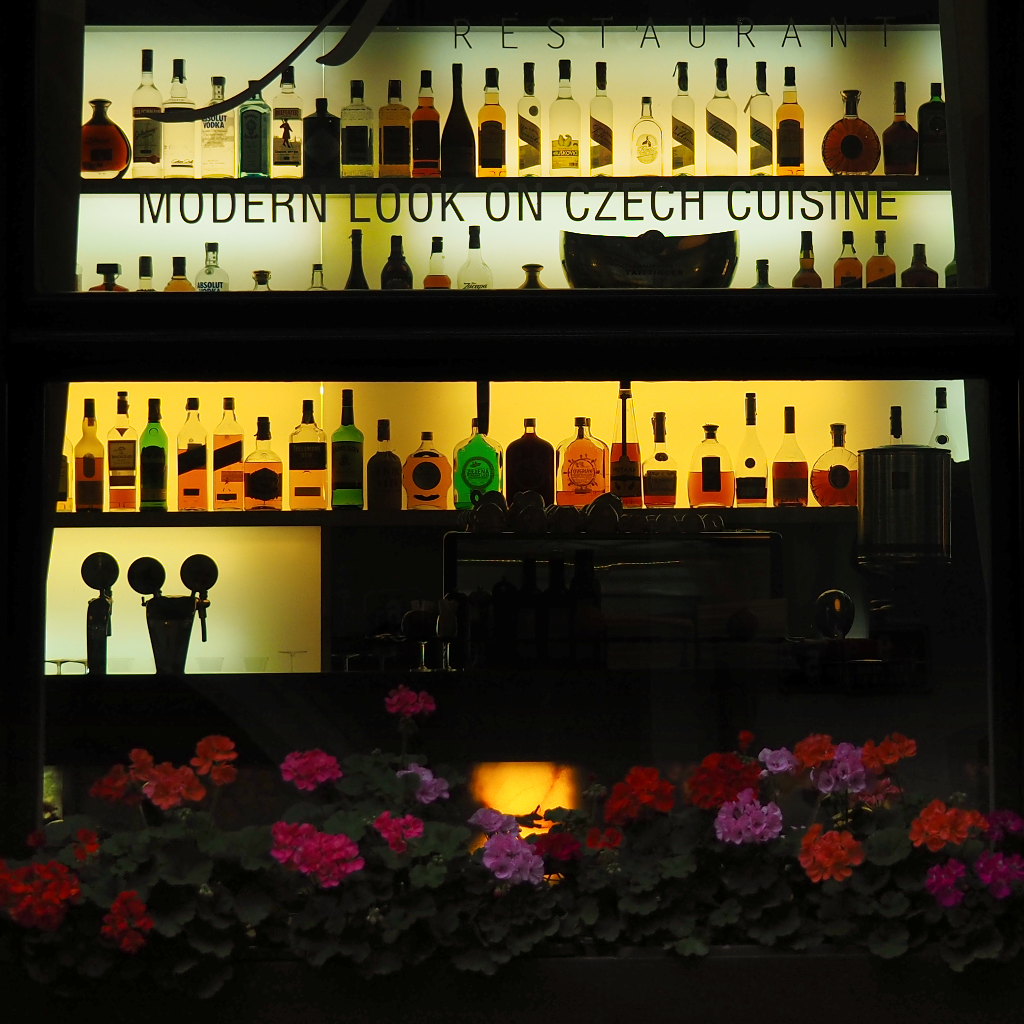 Front text, background Silhouette