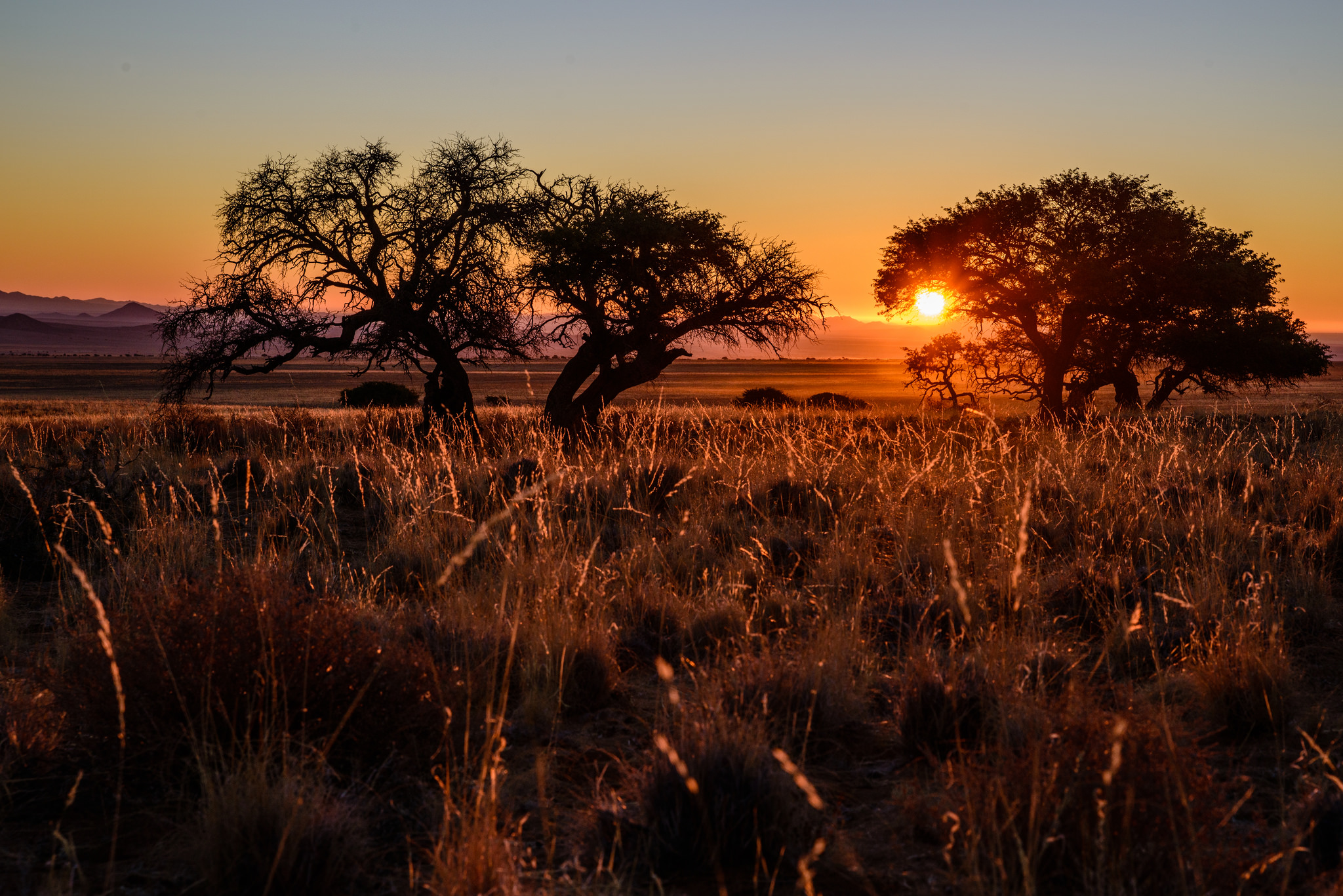 Sunset from Aus mountains