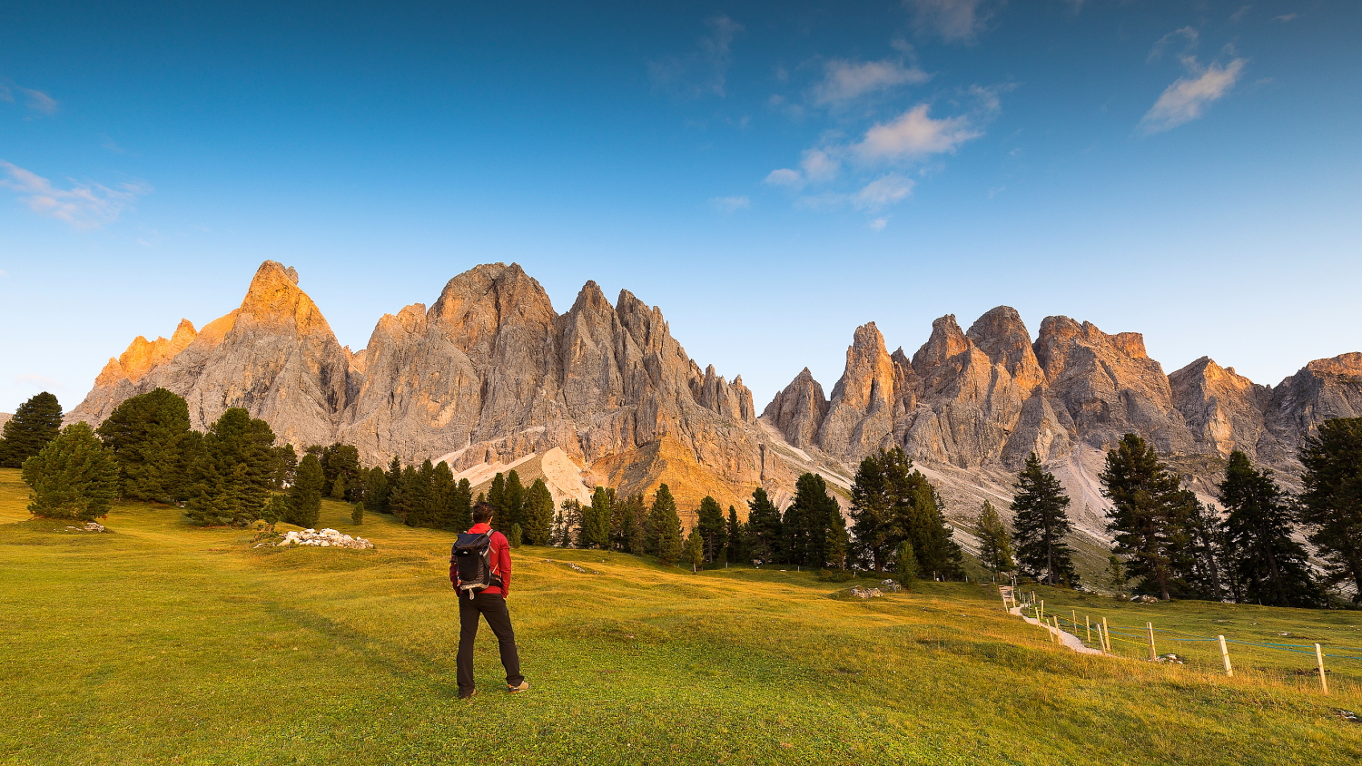 Sunset in the Puez-Odle nature park