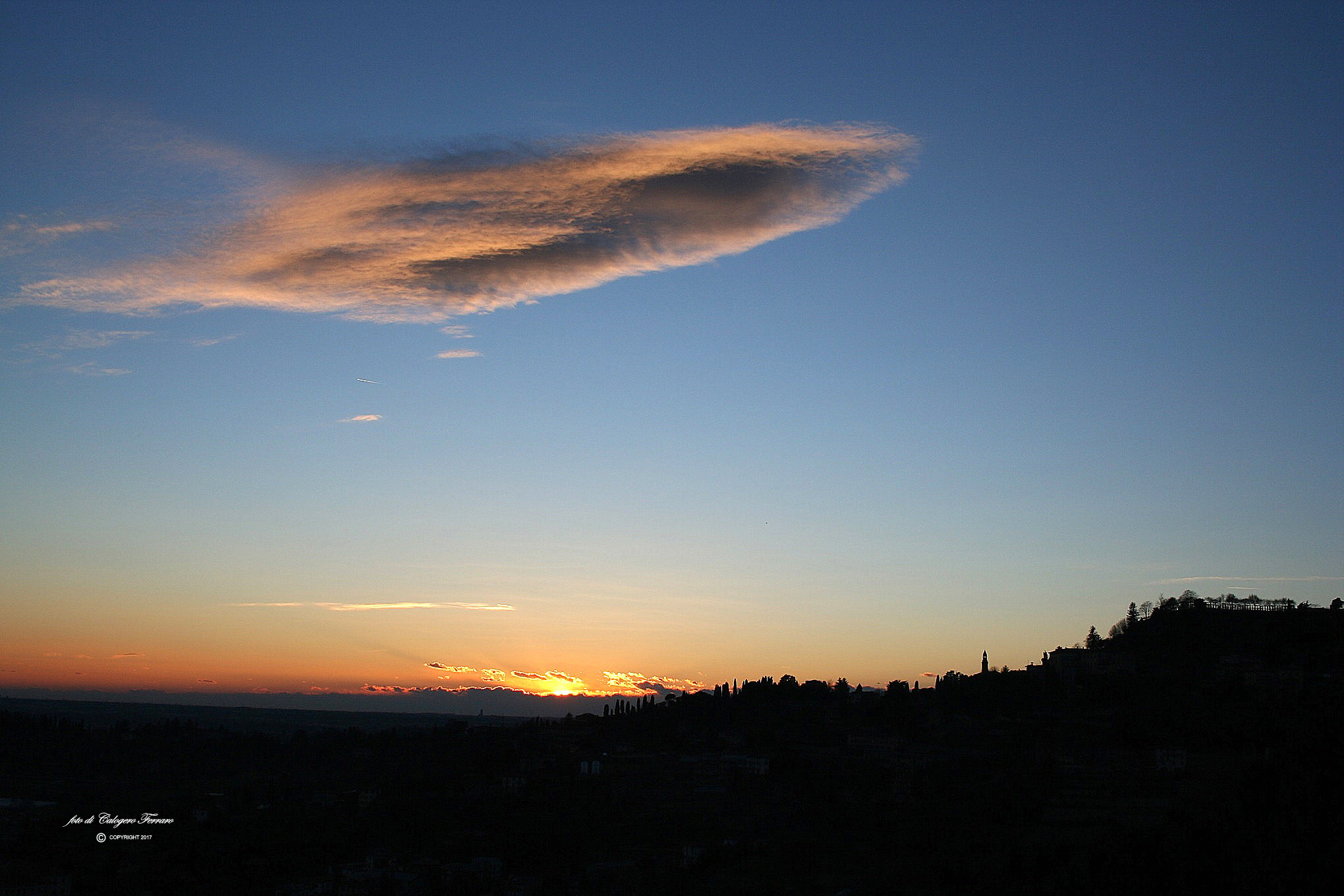 Sunset over Bergamo
