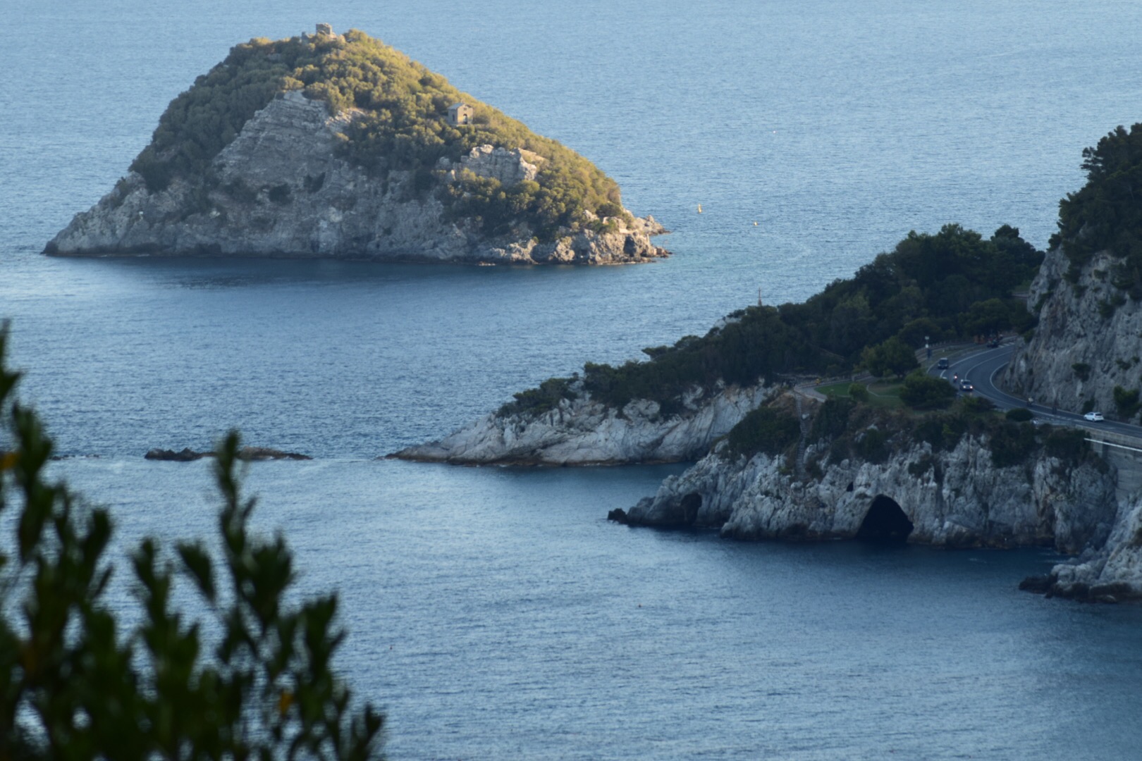 Last rays of sun on Bergeggi