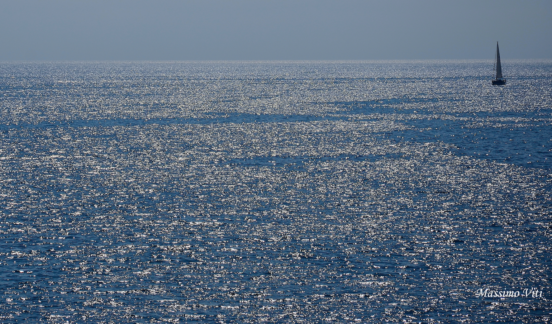 The shimmering sea ...