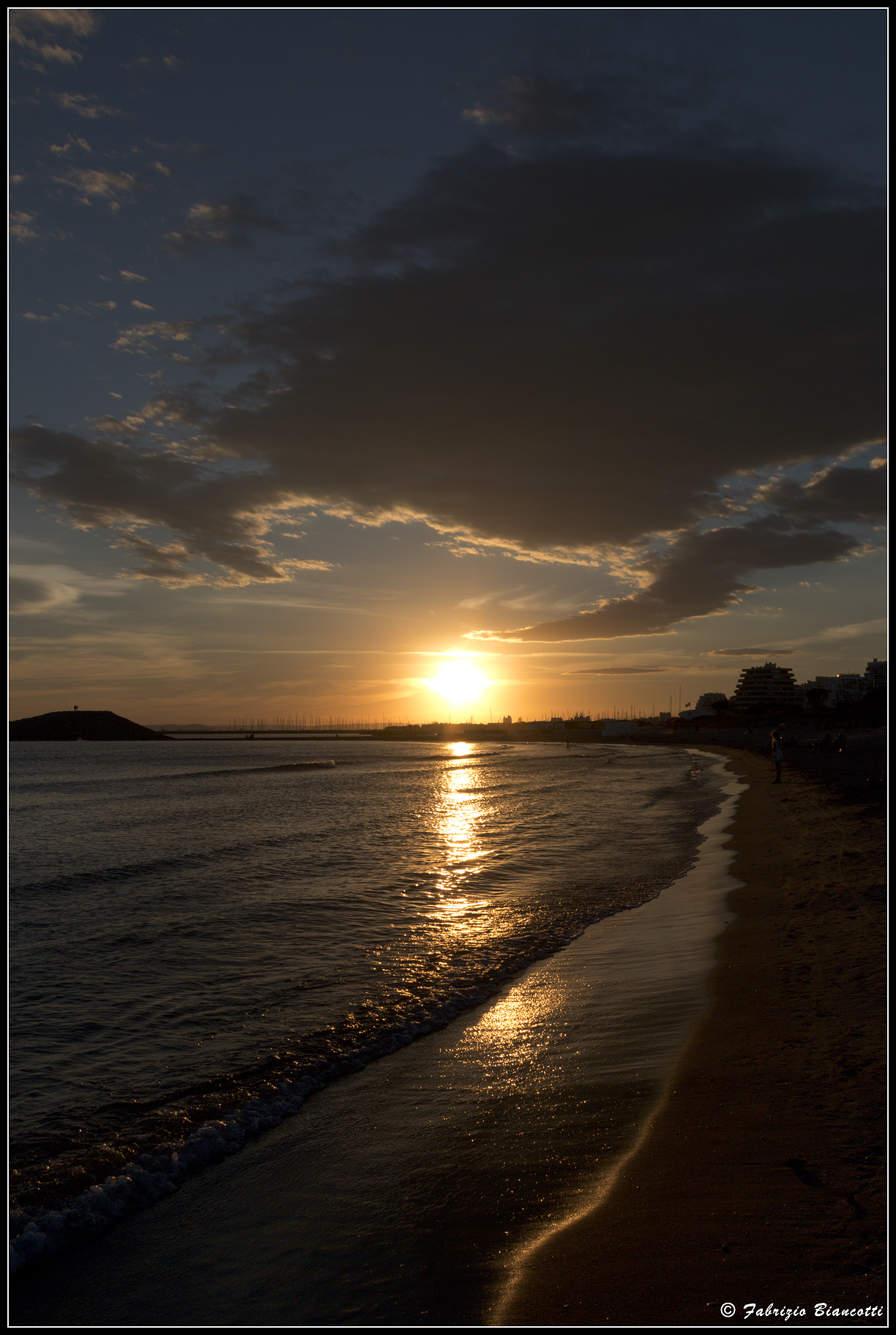 Sunset is a la plage