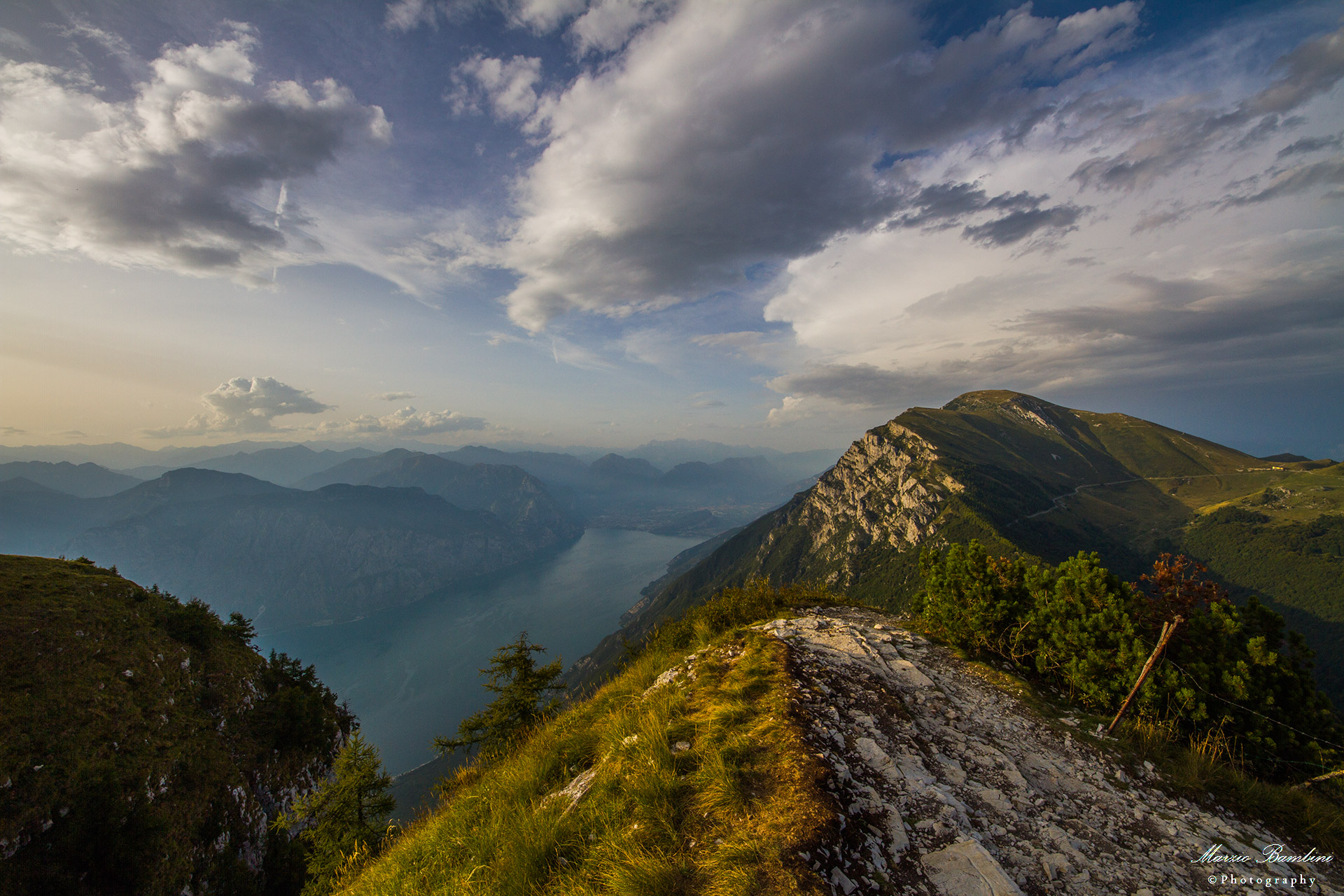 Malcesine, Monte Baldo, vista a nord su Riva del Garda