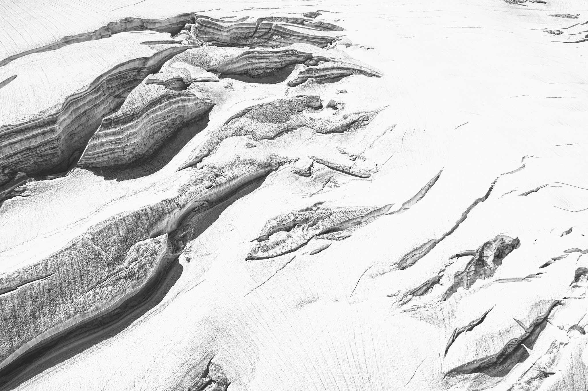 Sorvolando il ghiacciaio