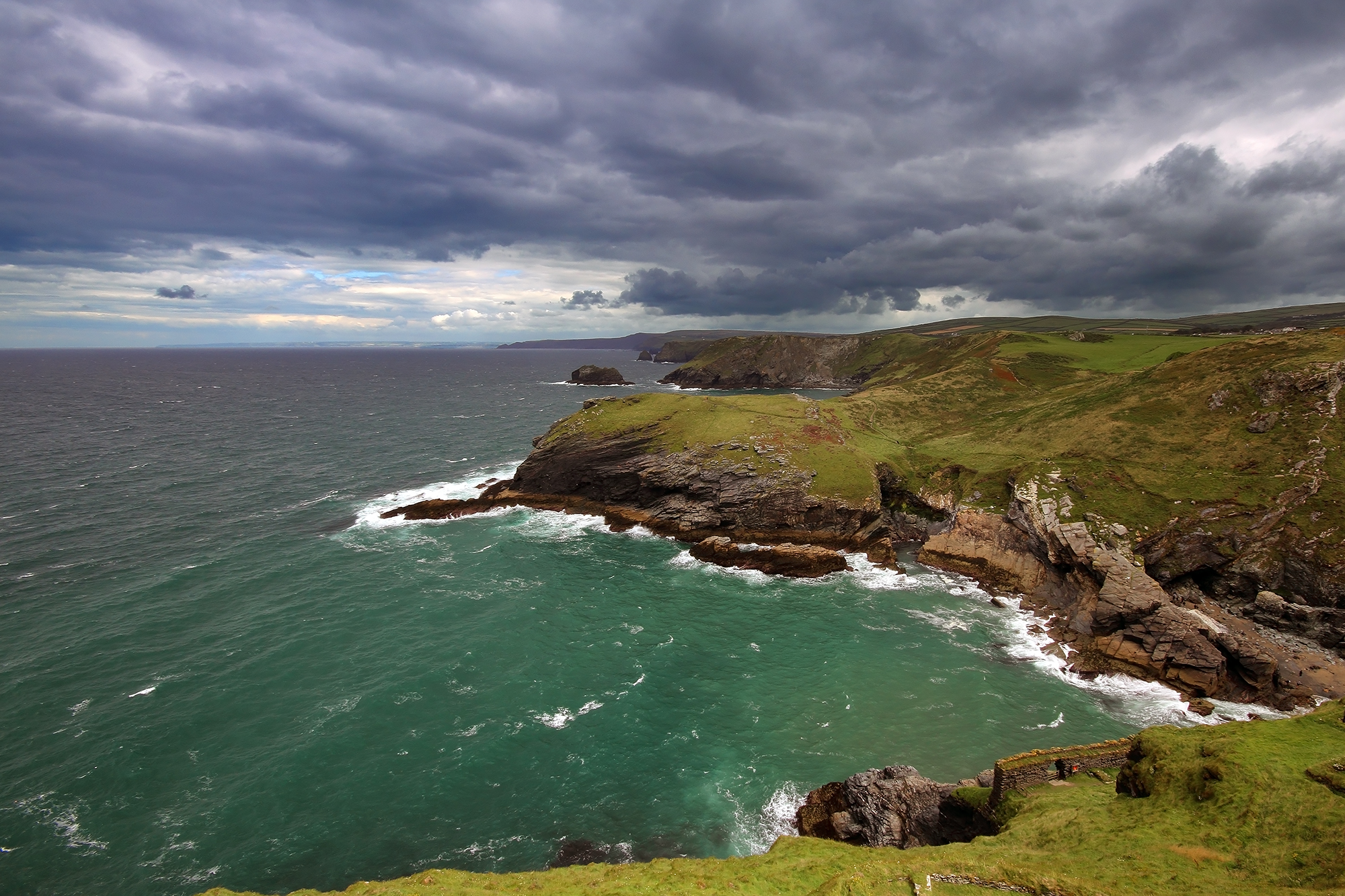 Drammatic sky over Barras Nose