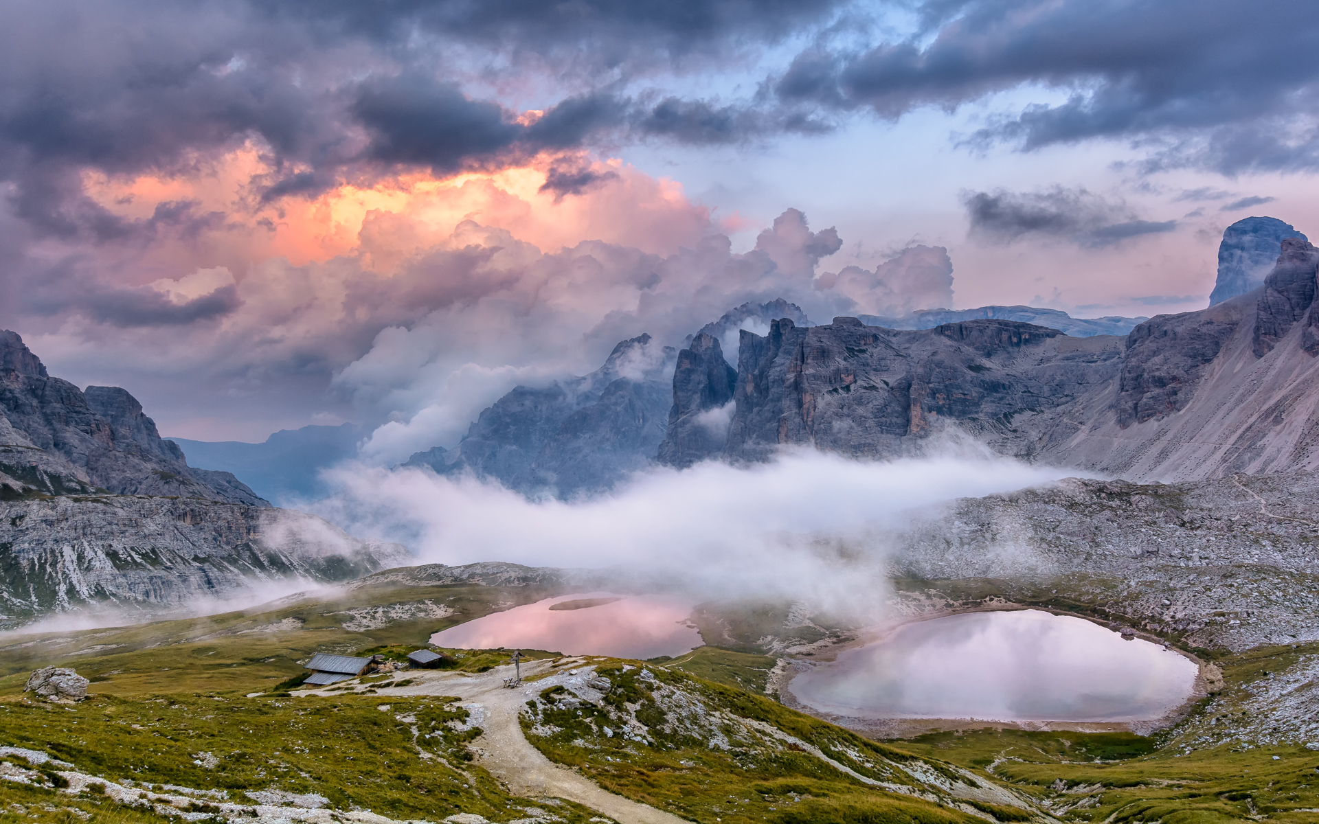 Sunset in the clouds