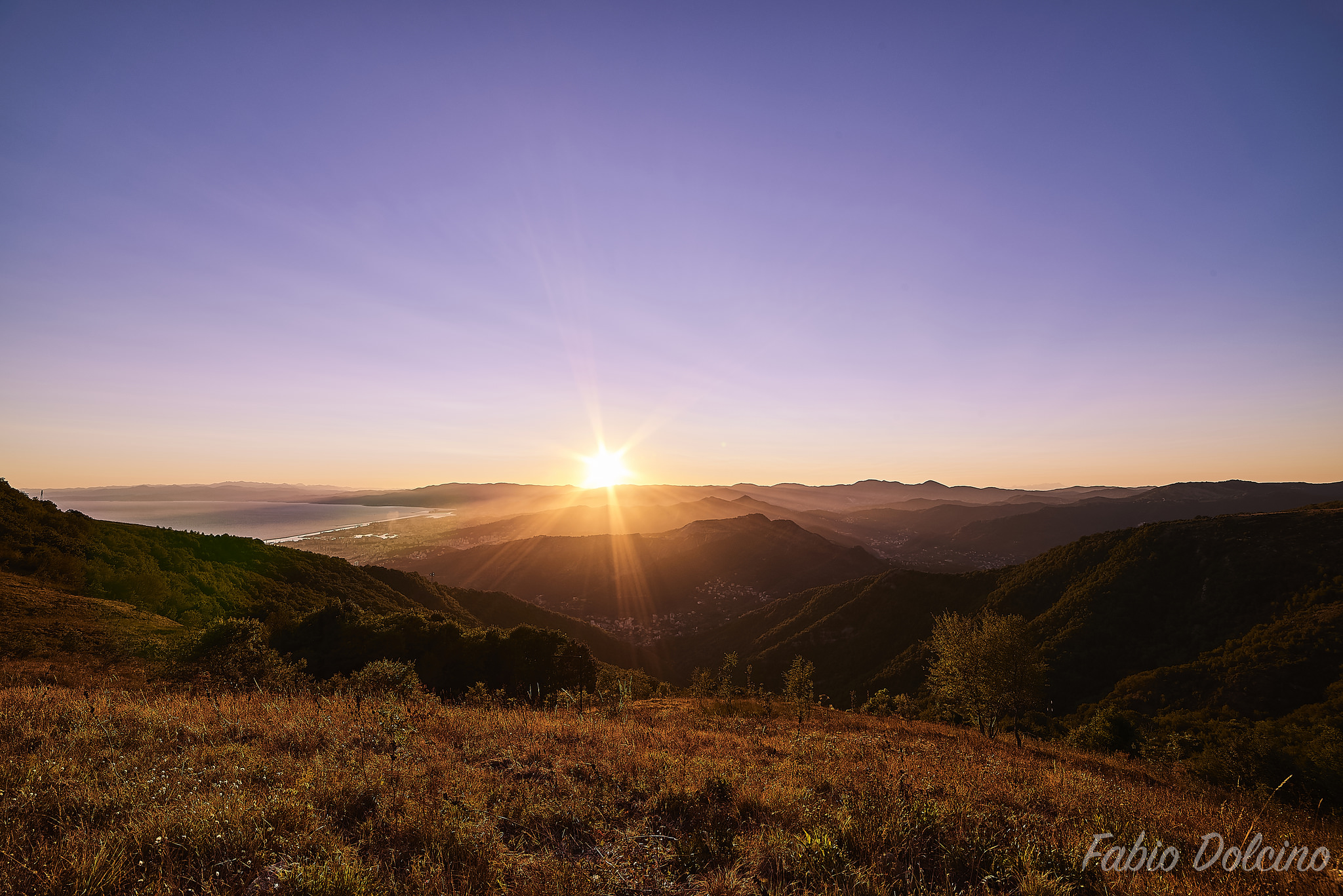 Tramonto dal Monte Fasce